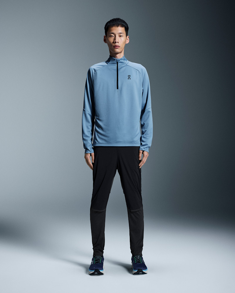 On Men's Climate Shirt Sweater in Chambray, Size: Small, Polyester/Polyamide