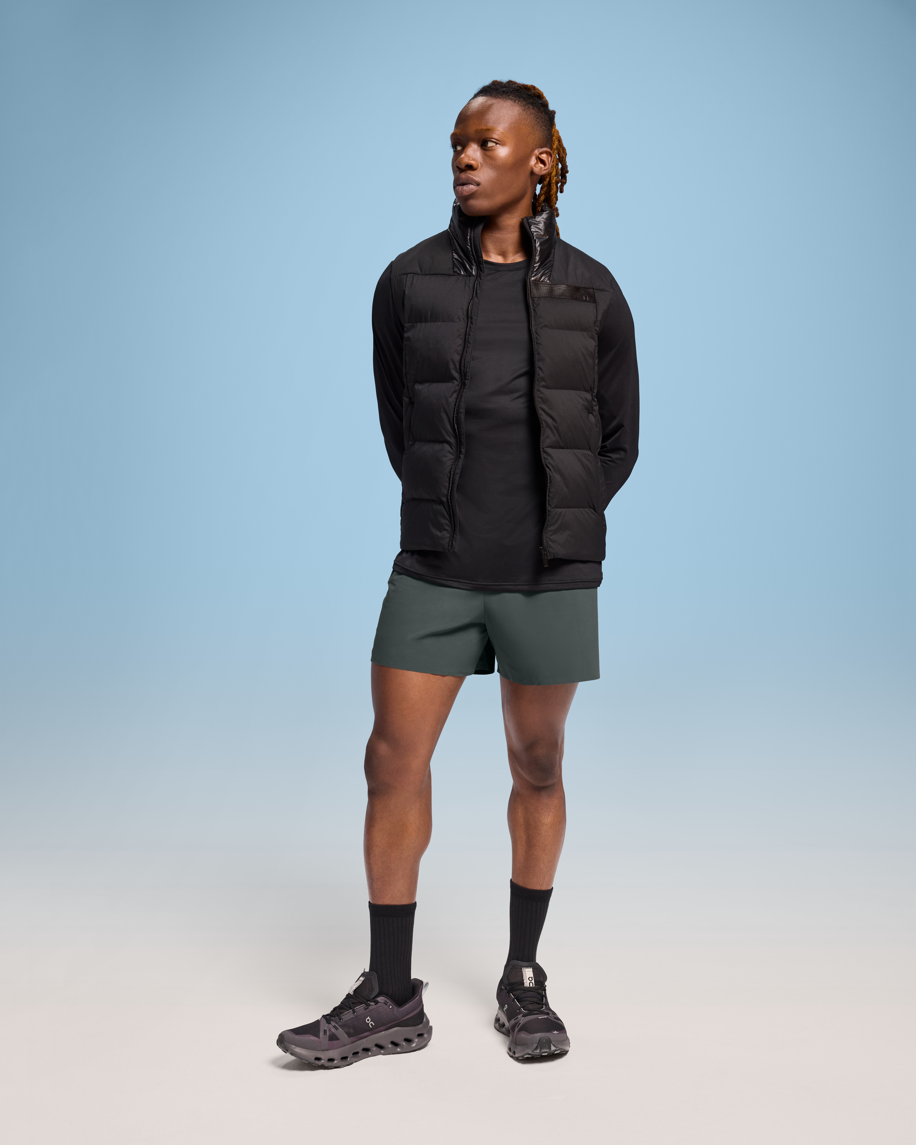 On Ultra Shorts Lead & Black Men Shorts