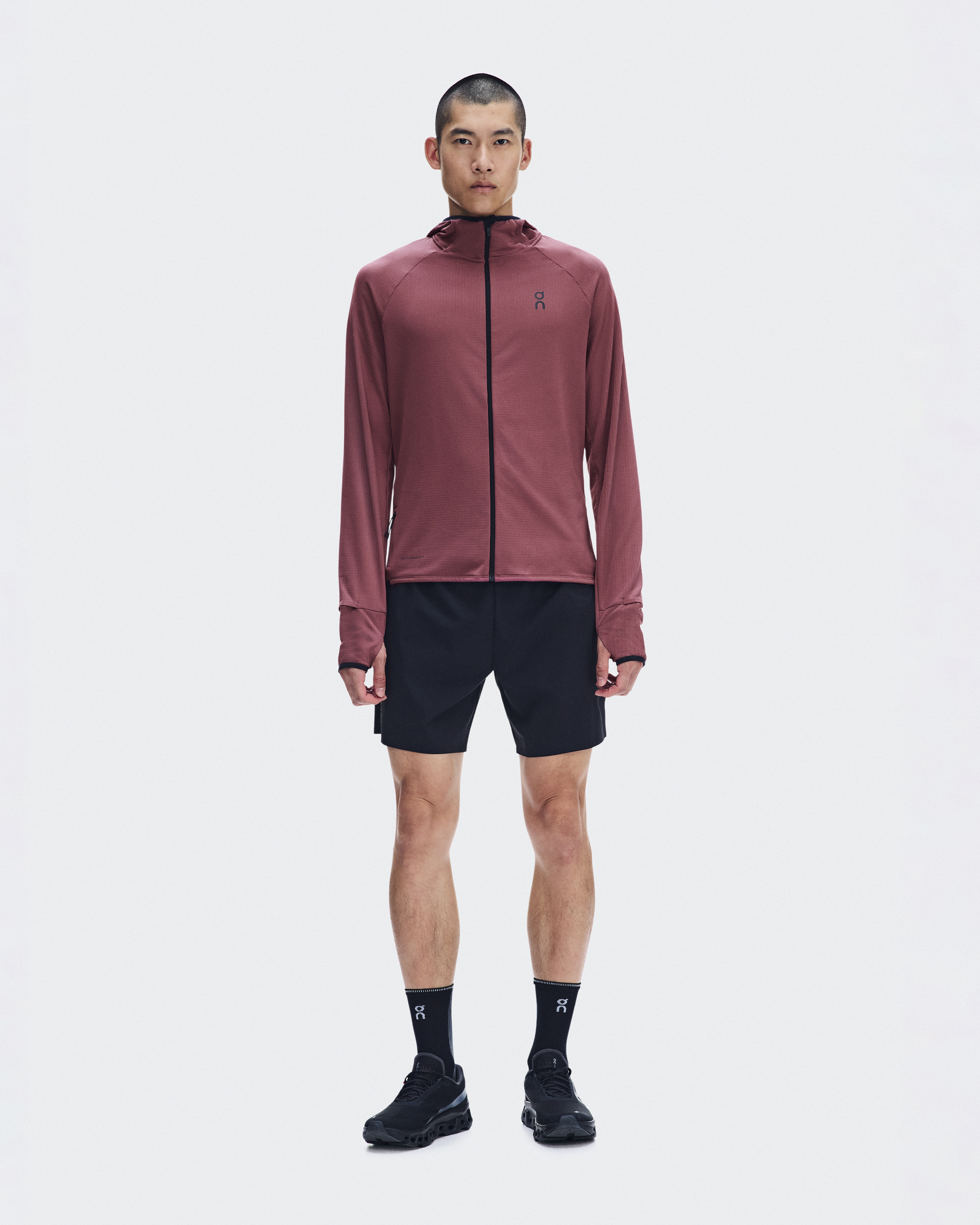 Climate Zip Hoodie in Barberry