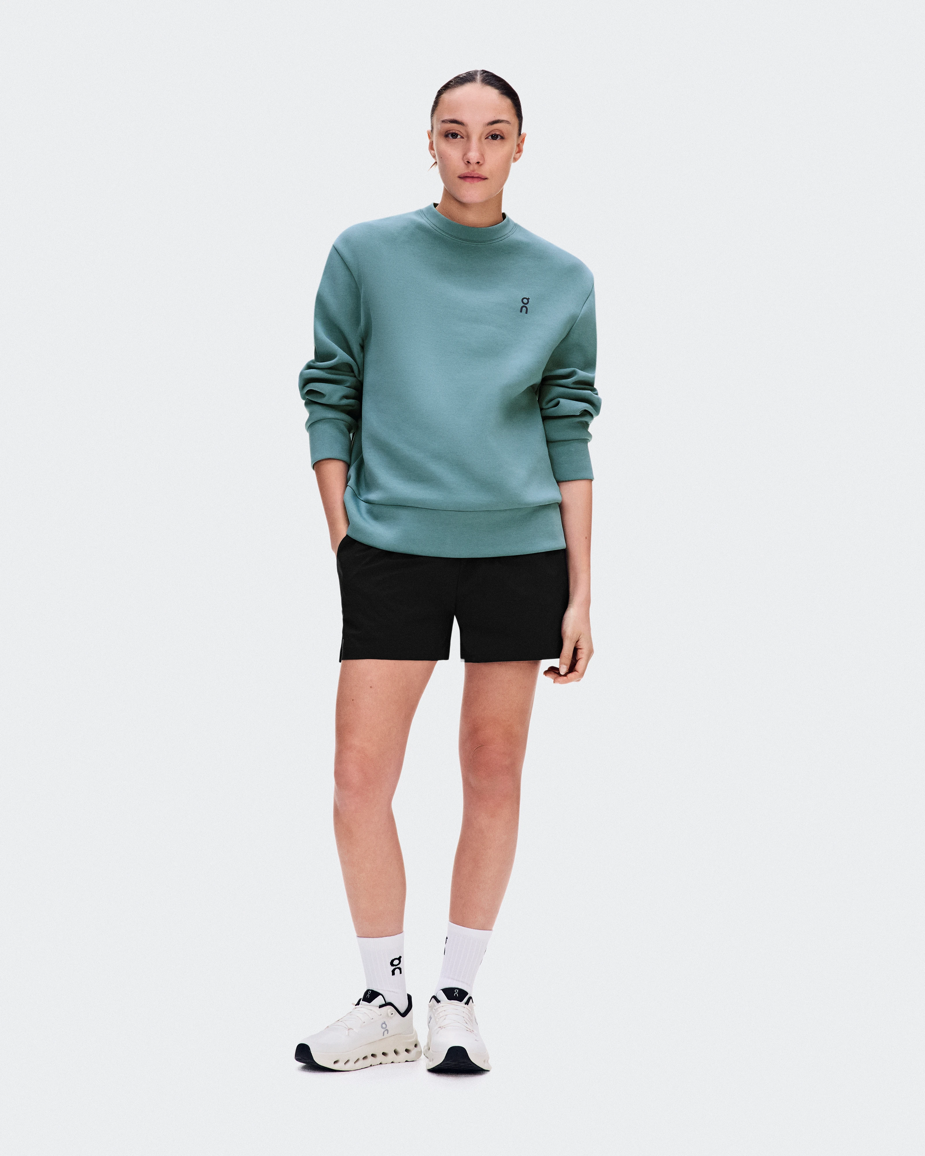 On Focus Tech Crew Agave Women Hoodies and sweatshirts
