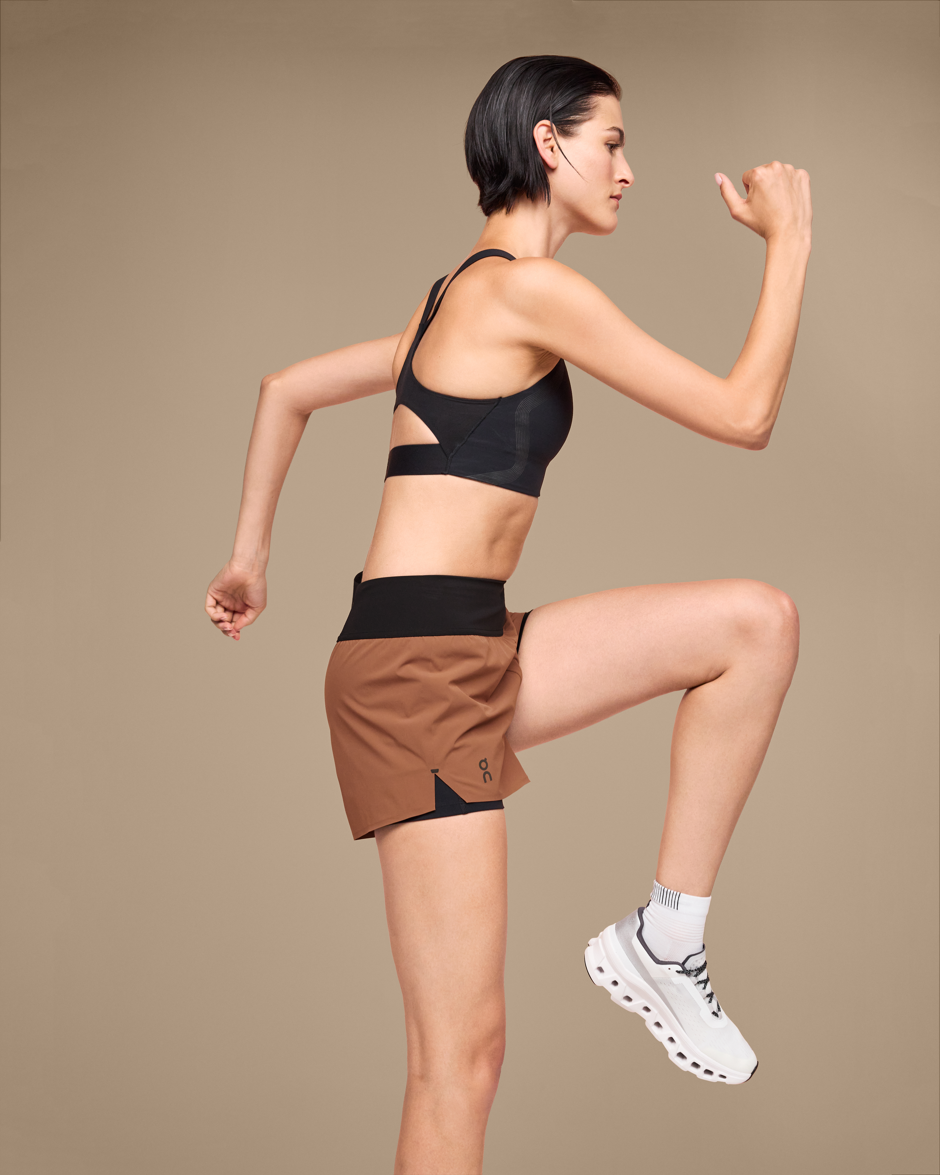 Brown Workout & Running Shorts for Women