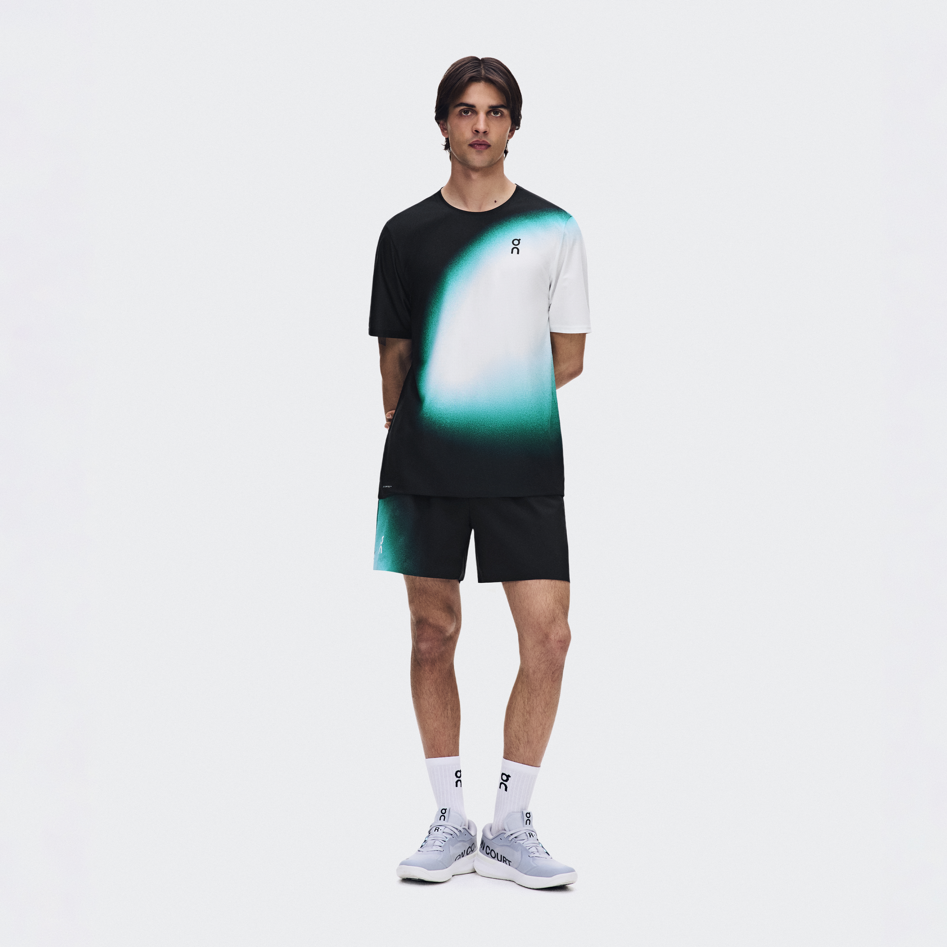 5" Court Shorts Swing in Black/Neem