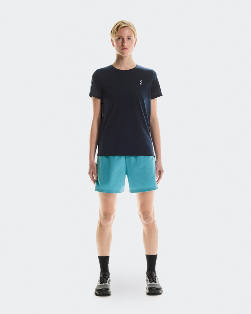 On Women's Core-T Short-Sleeve Shirt in Navy, Size: XL, Polyester