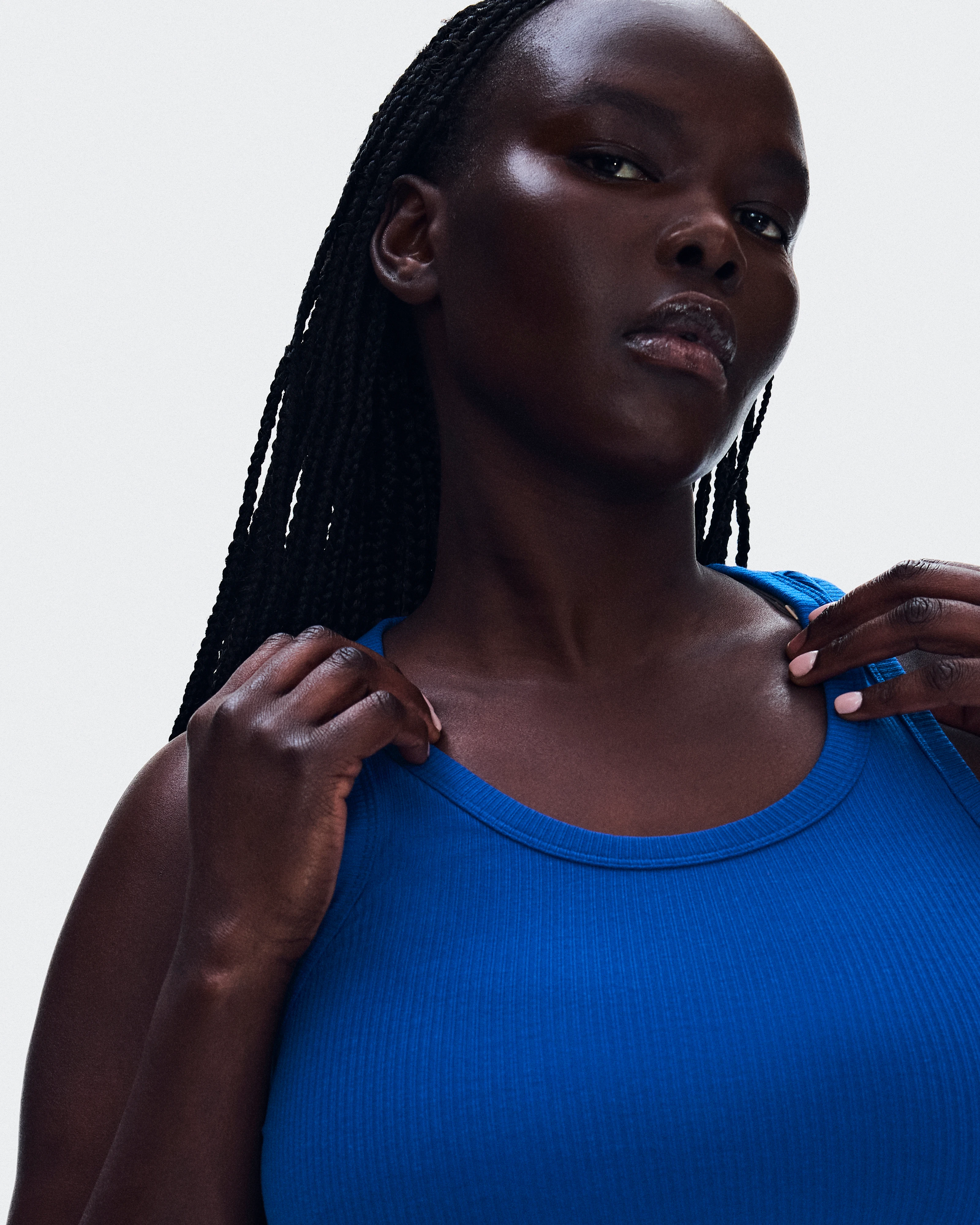 On All-Day Ribbed Tank Indigo Donna Maglie e magliette