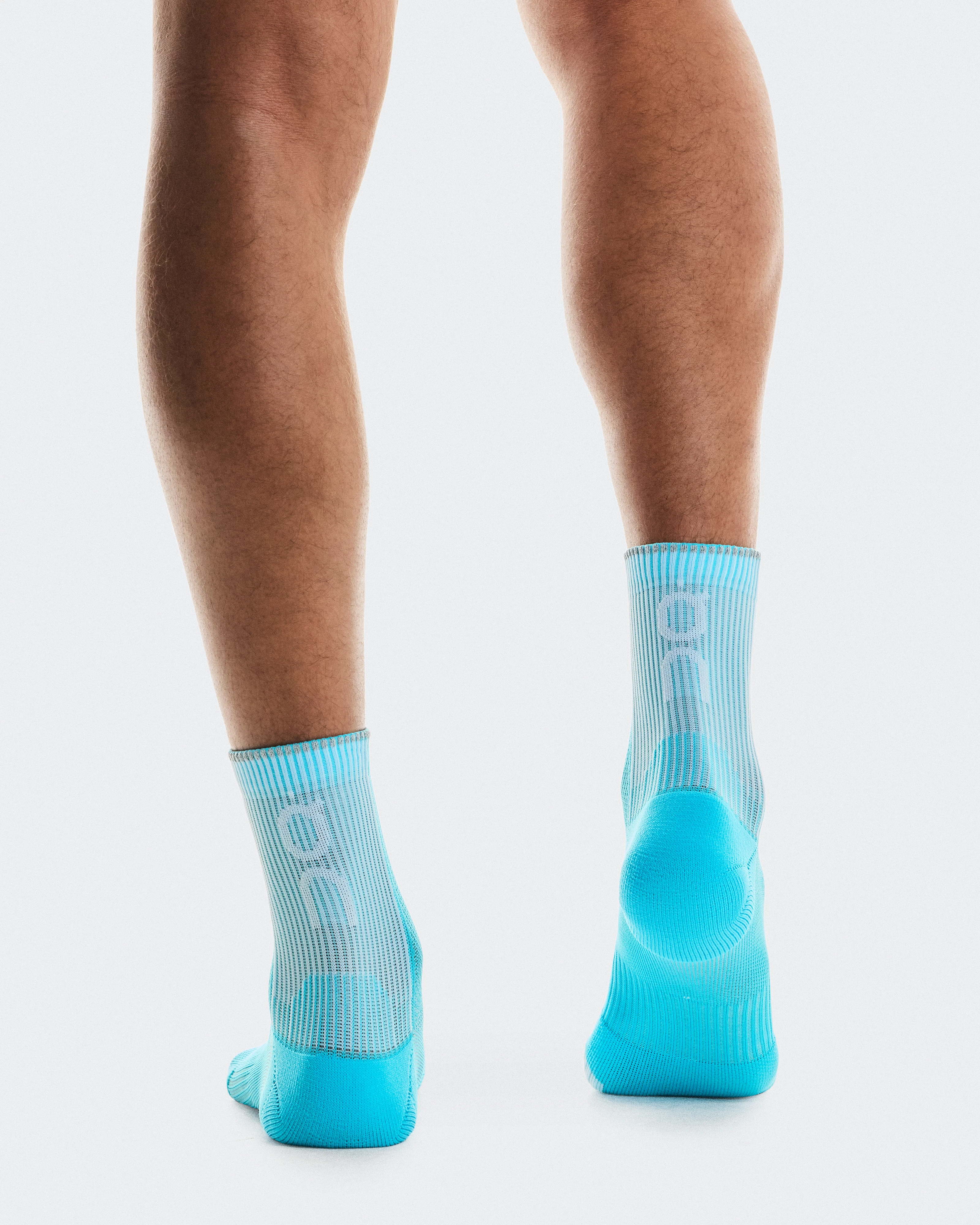 On Performance Run Sock Mid Horizon & White Unisex Socks