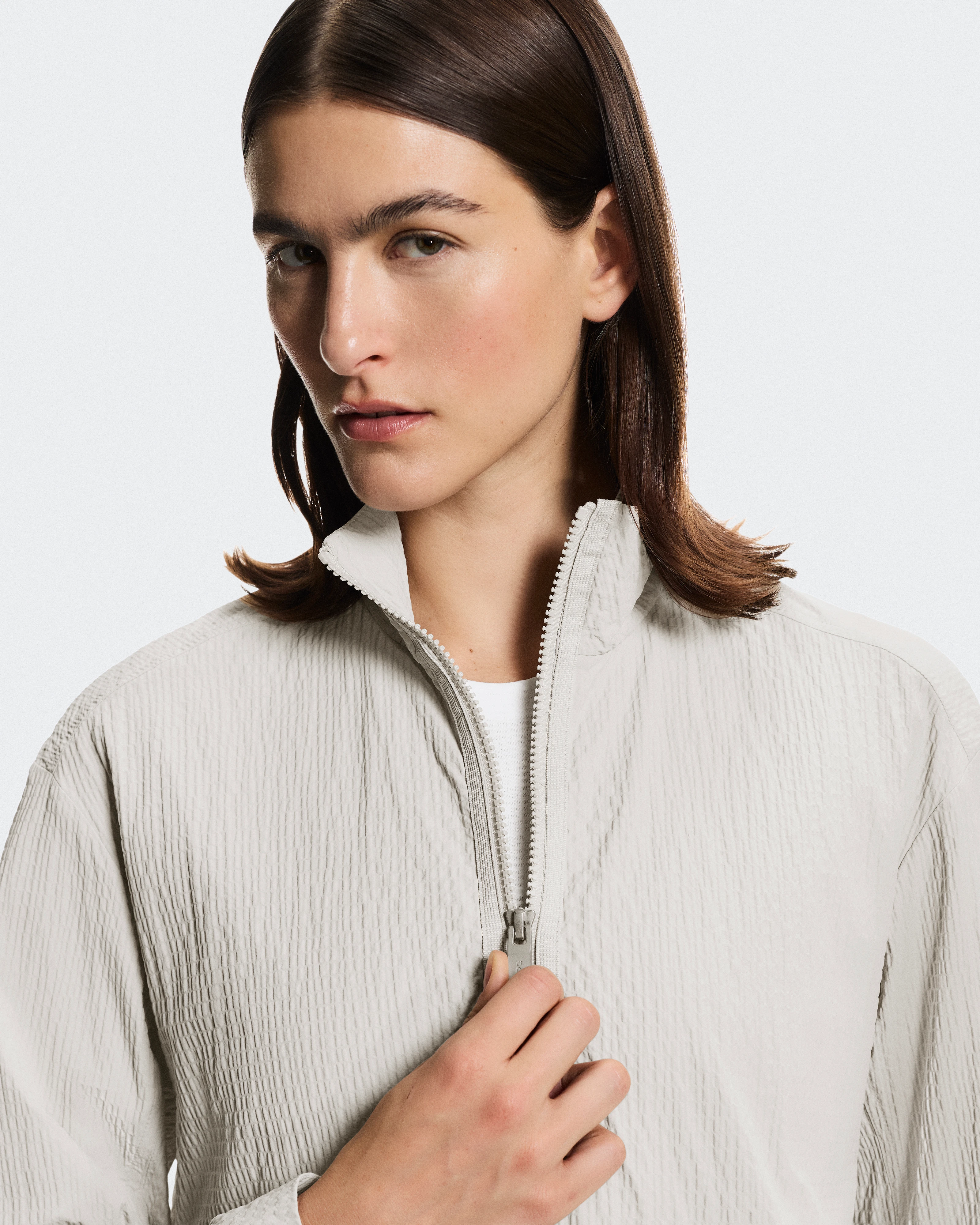 On Courtside 1/2 Zip Eaze Sand Women Hoodies and sweatshirts