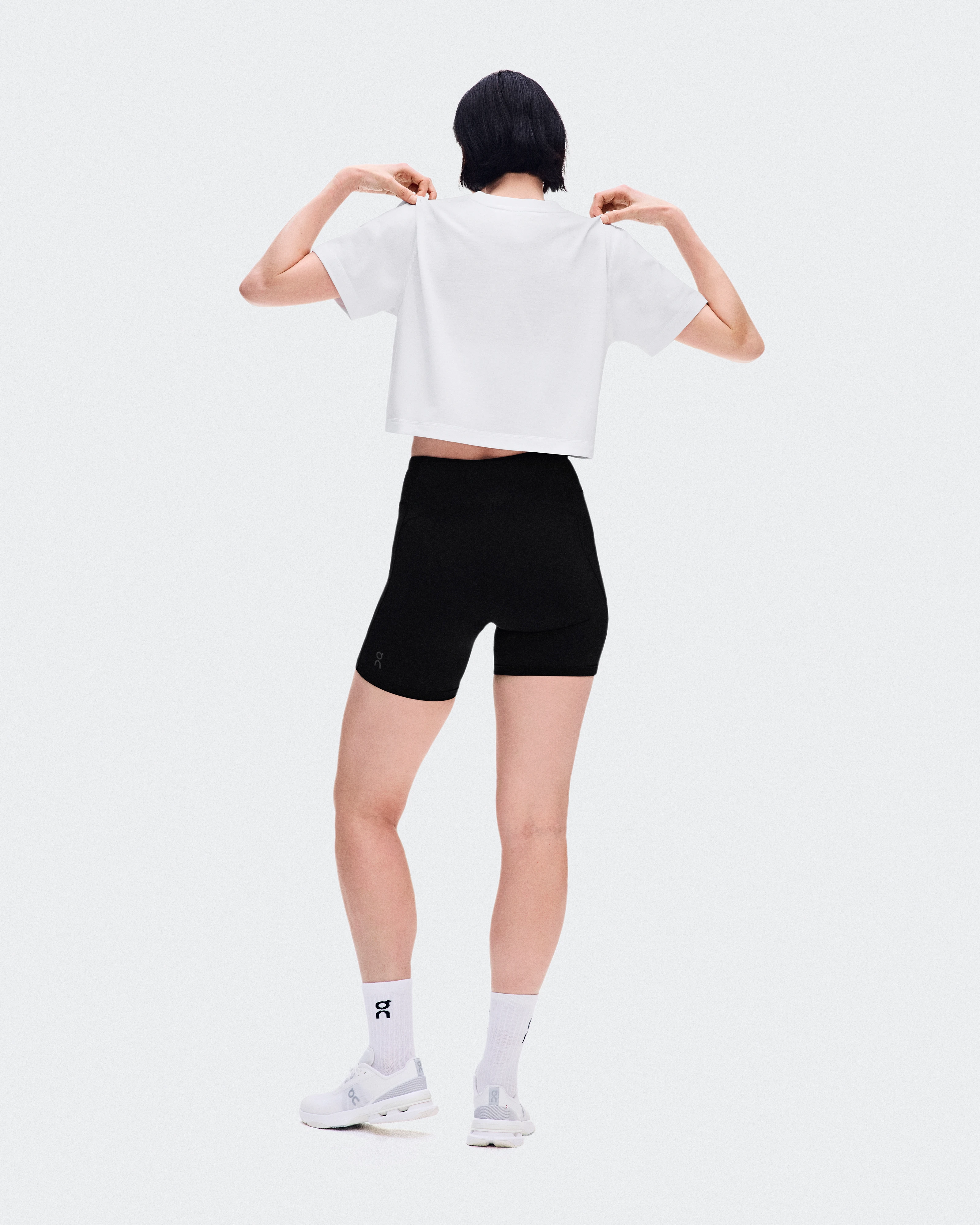 On Train-T Crop White Women Tops and t-shirts