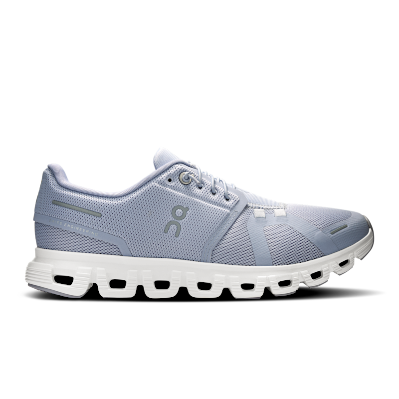 On Women's Cloud 6 Lifestyle Shoe in Nimbus/White, Size: 39, Recycled Polyester ️