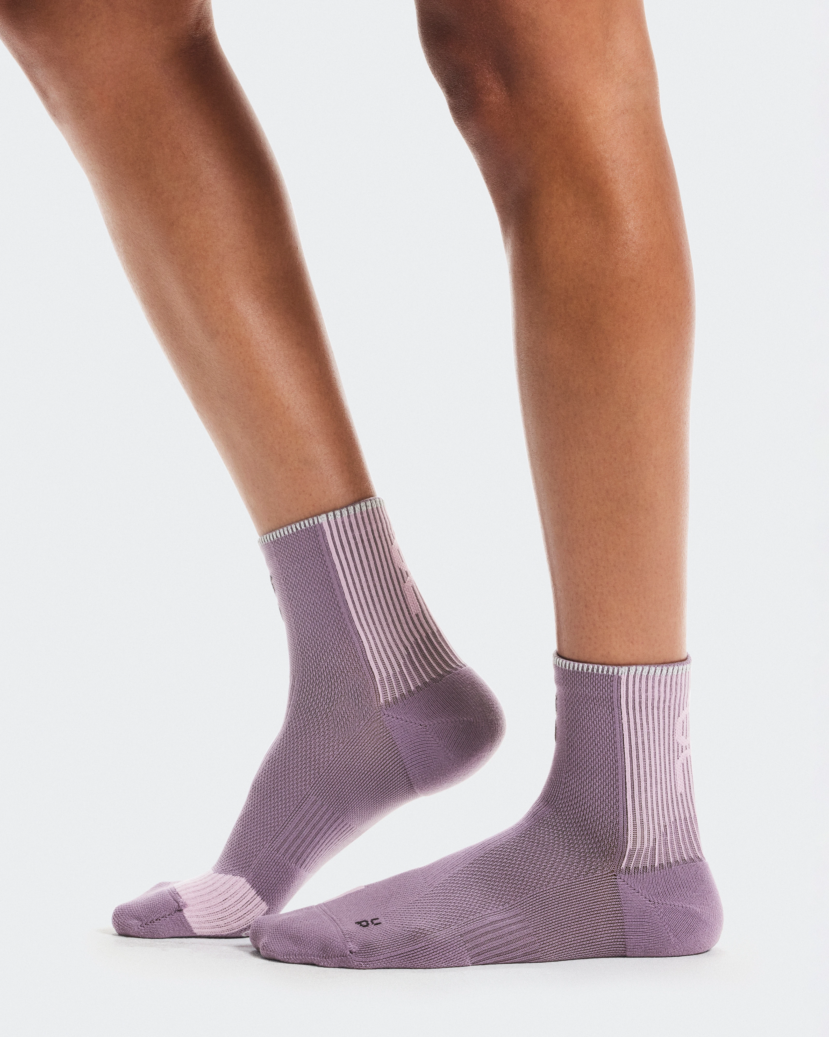 On Performance Run Sock Mid Dewberry & Sakura Unisex Socks