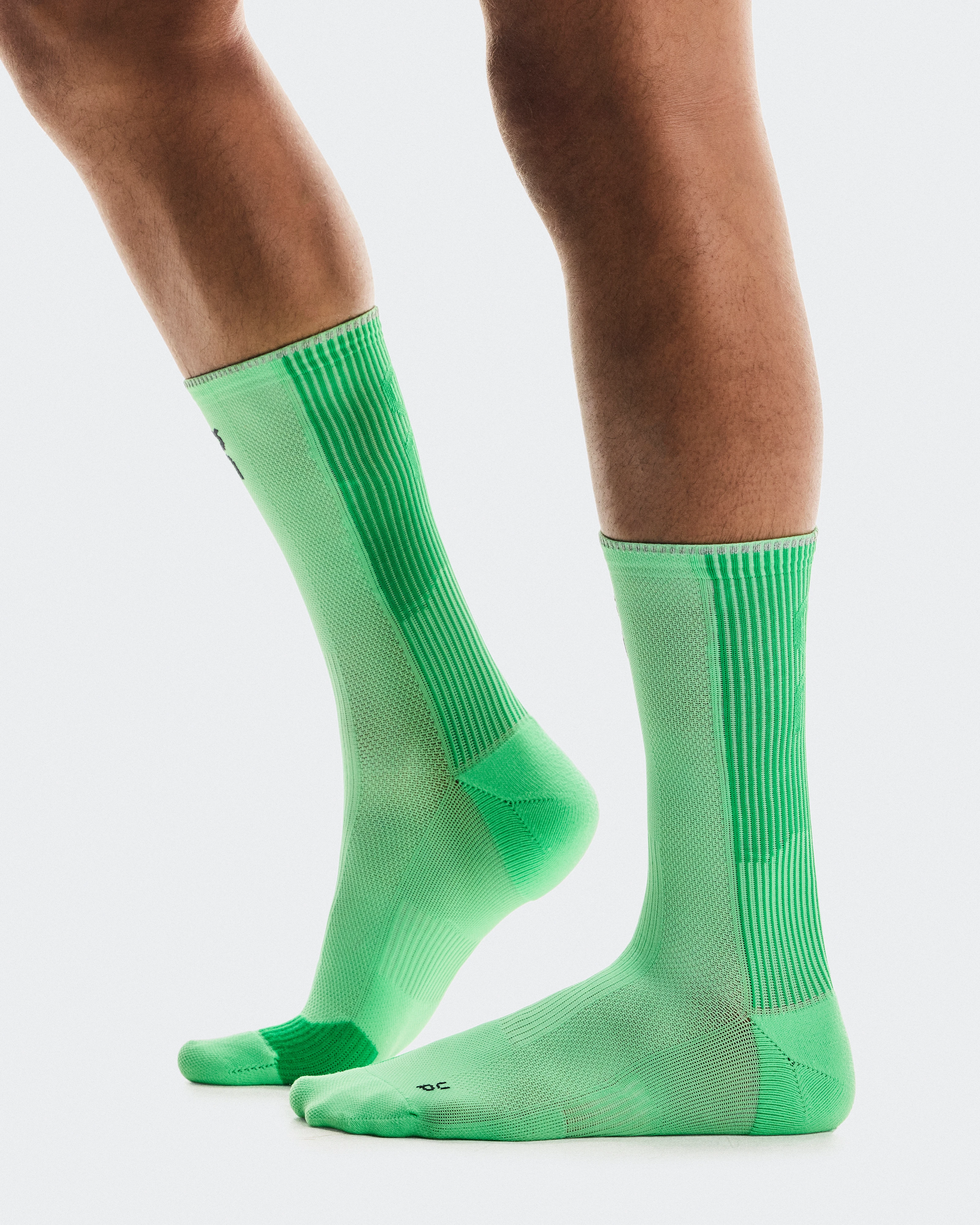 On Performance Run Sock High Honeydew & Parsley Unisex Socks