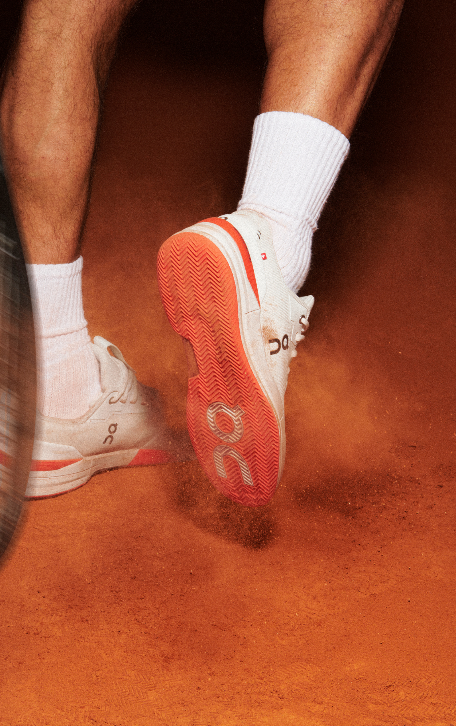 Men's THE ROGER Pro Clay | Clay White & Flame | On United States