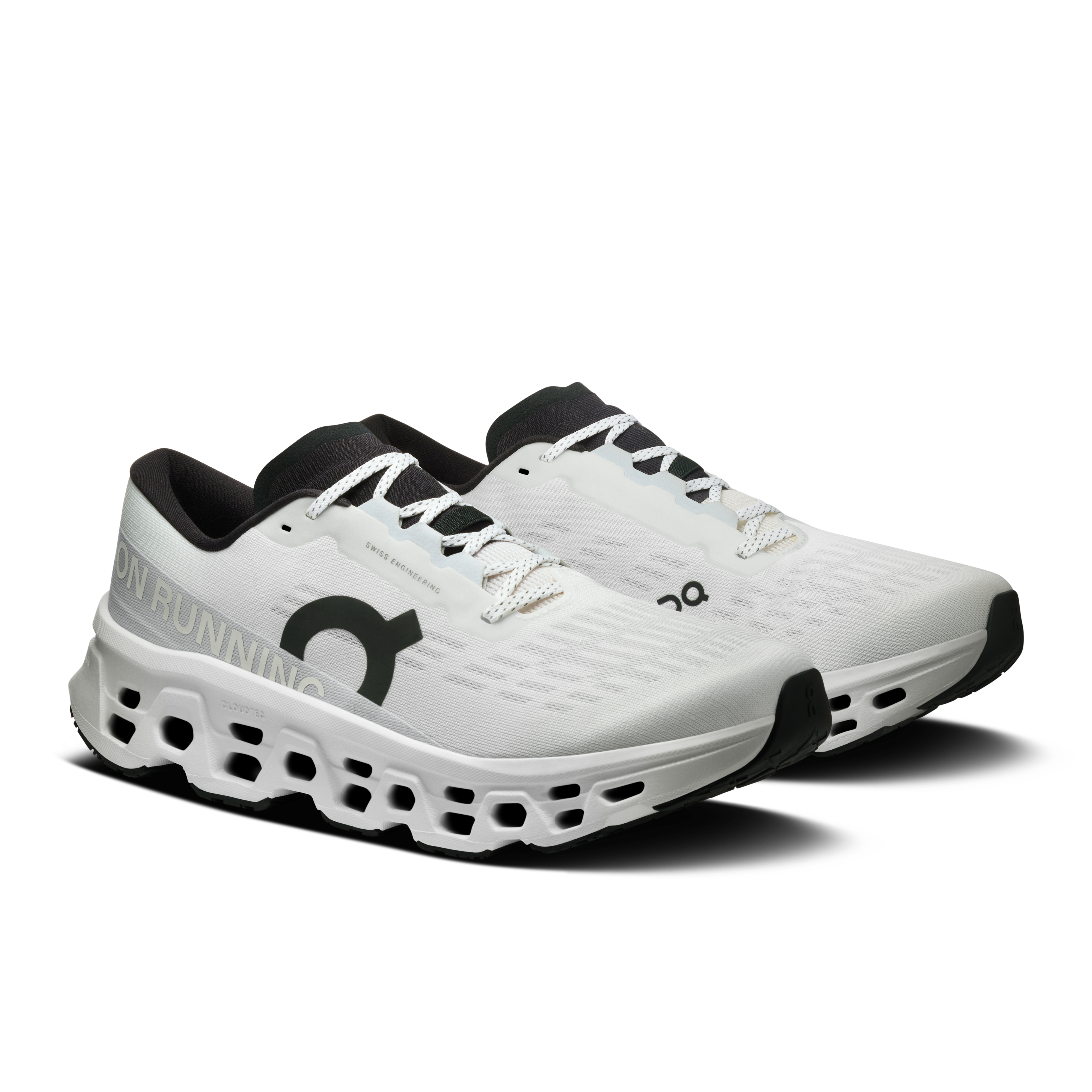 On Cloudmonster 3 White & White Homme Running sur route Chaussures