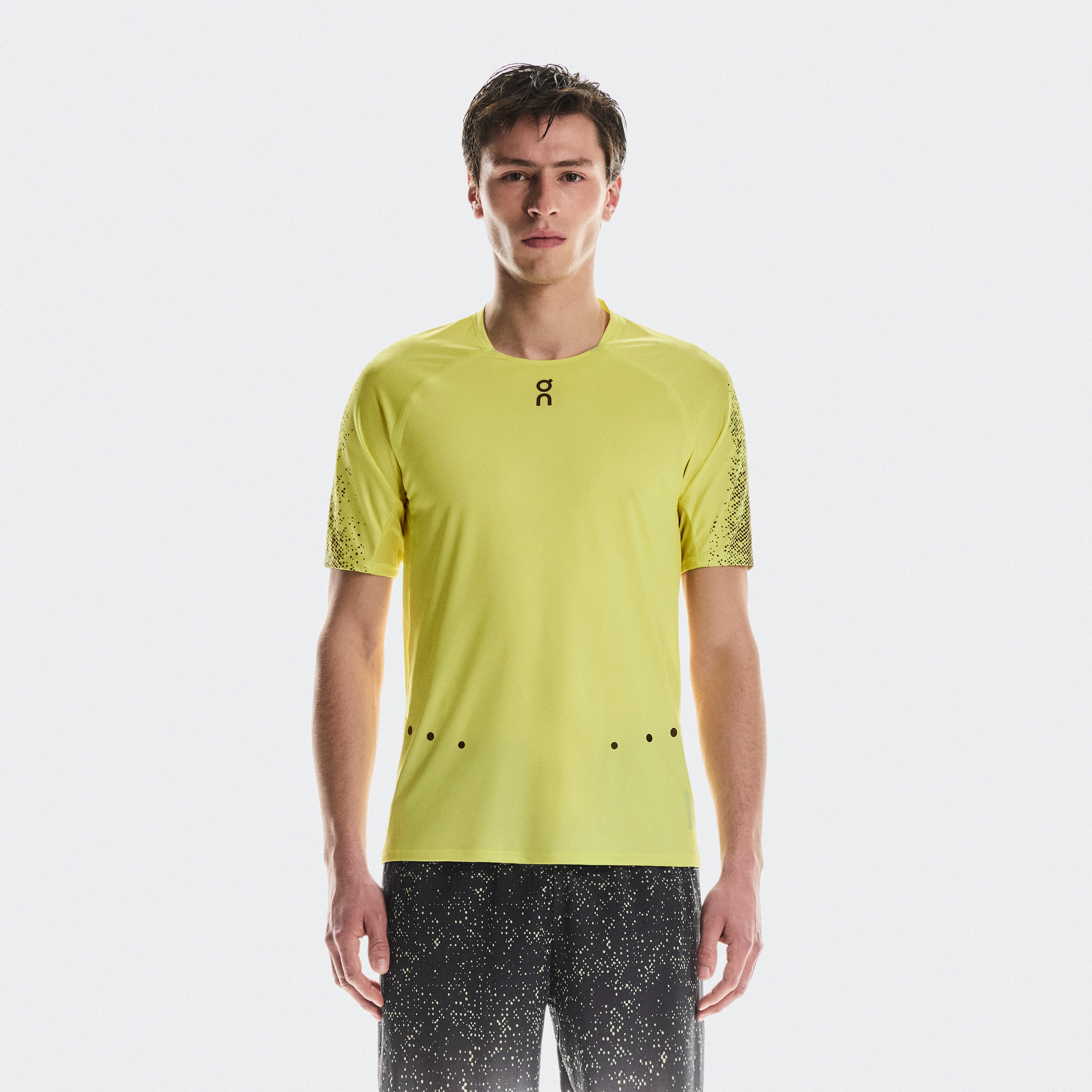 On Ultra-T Yellow Grey Men Men – Trail running, outdoor, breathable Tops and t-shirts