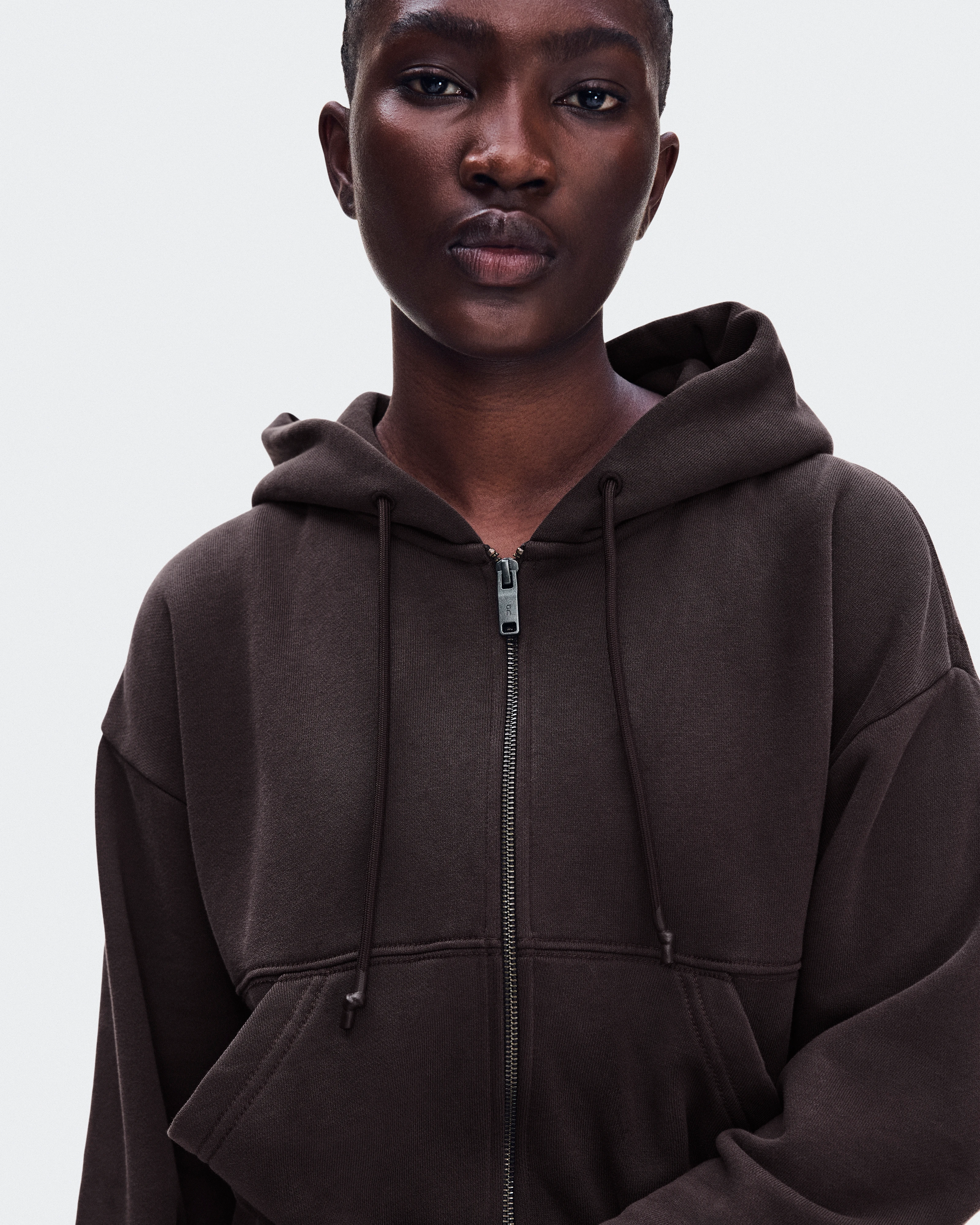 On Club Collective Full Zip Hoodie FKA Espresso Women Hoodies and sweatshirts