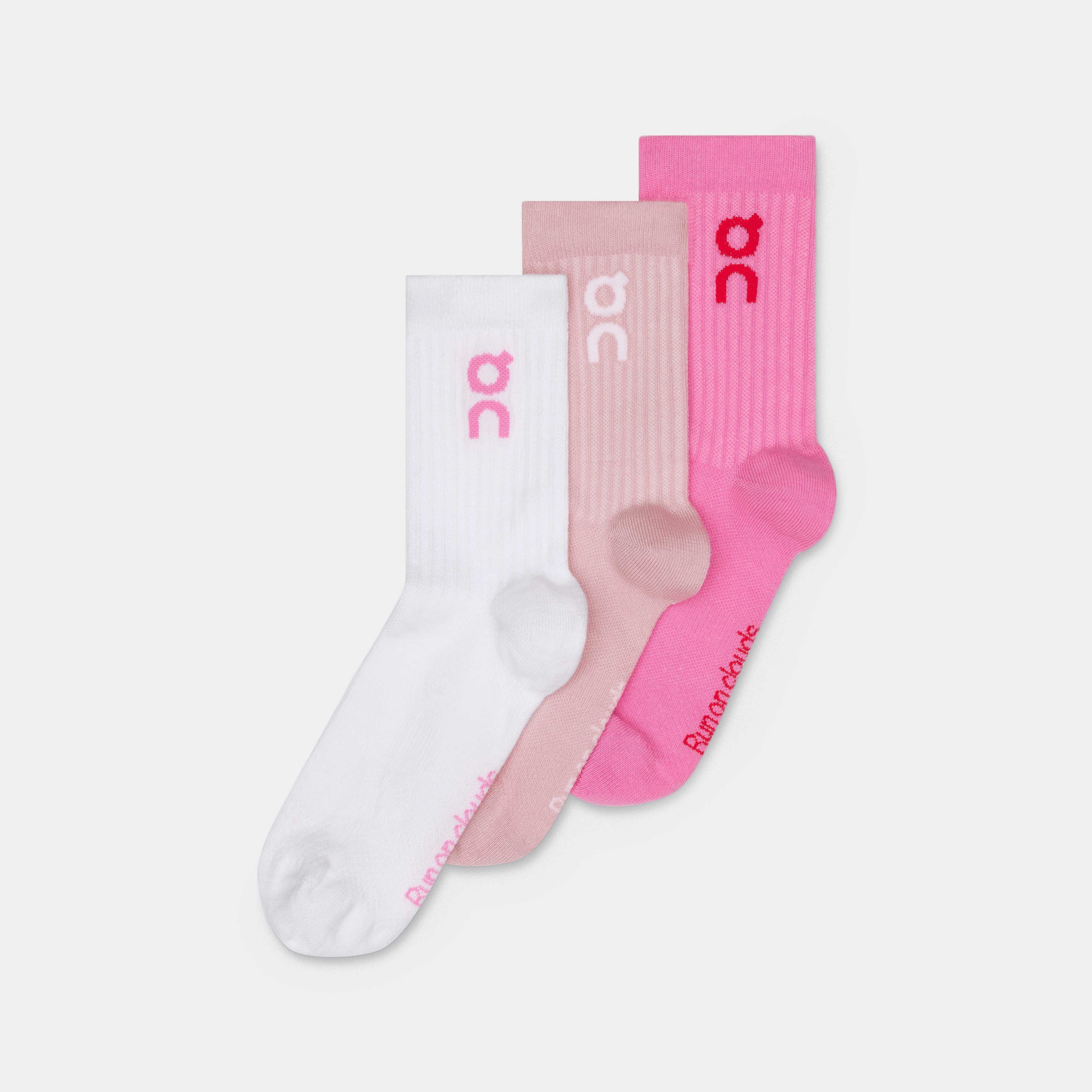 Logo Sock High 3P in Mauve/Raspberry