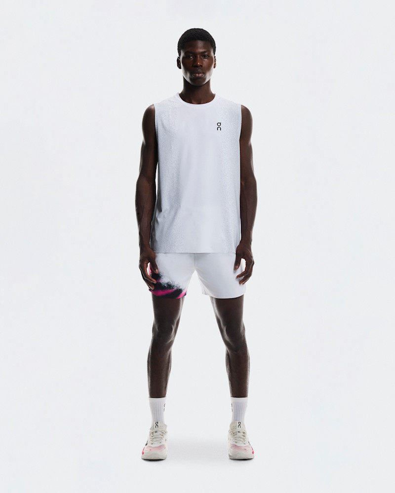 On Men's Court Tank Top in White/Dim, Size: Large, Polyester