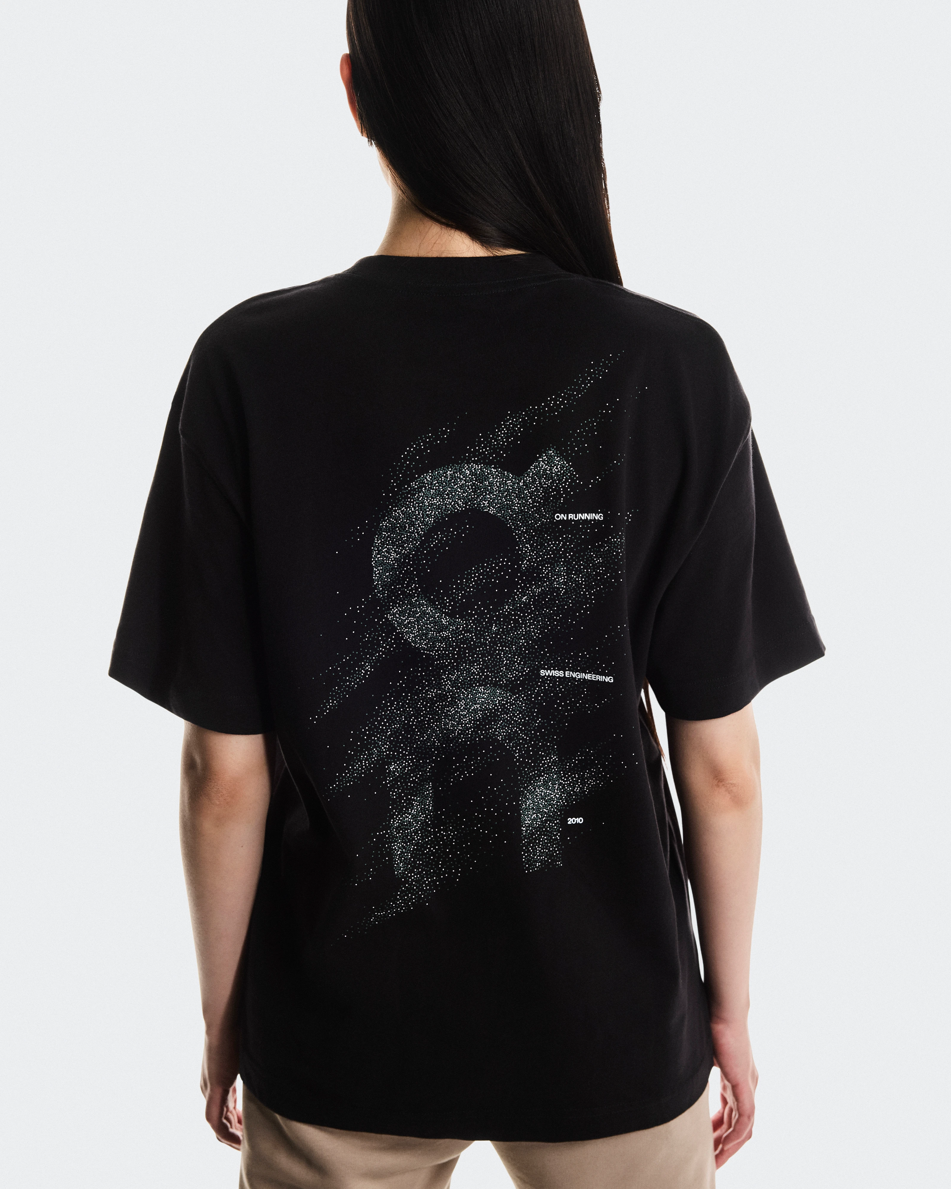 On Club T Graphic Black & Olive Women Tops and t-shirts