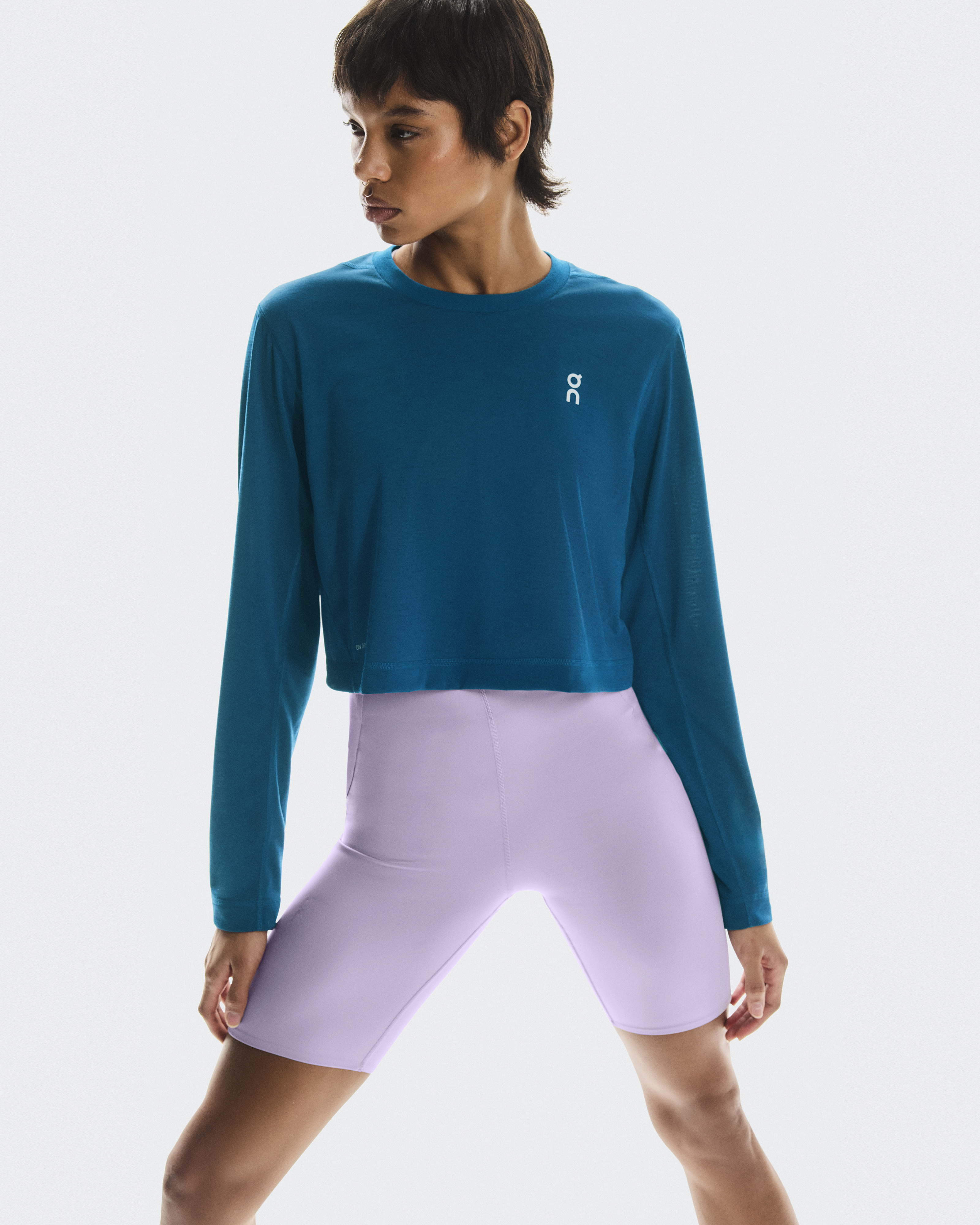 Women's Train Long-T Crop | Blue | On Andorra