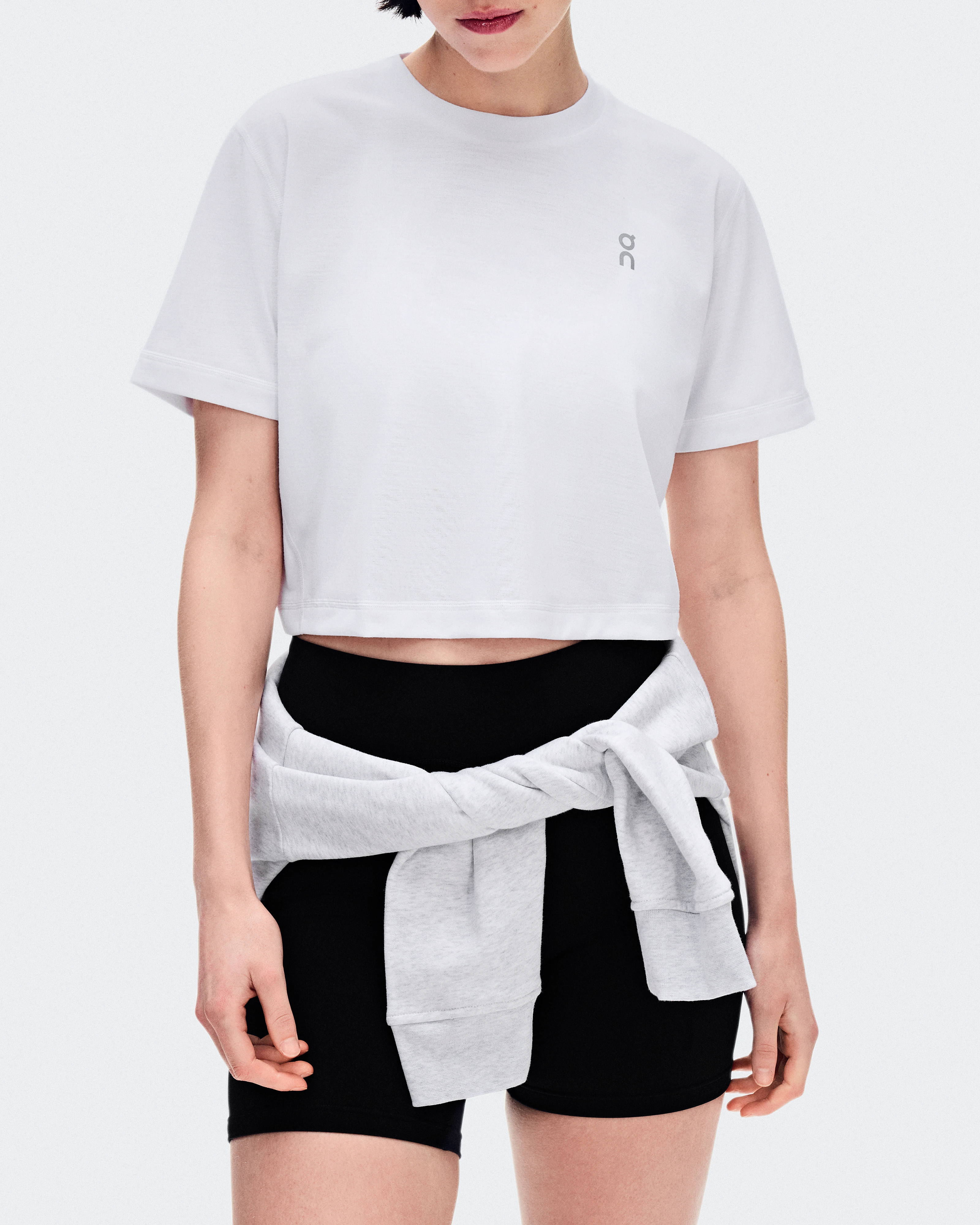 On Train-T Crop White Women Tops and t-shirts