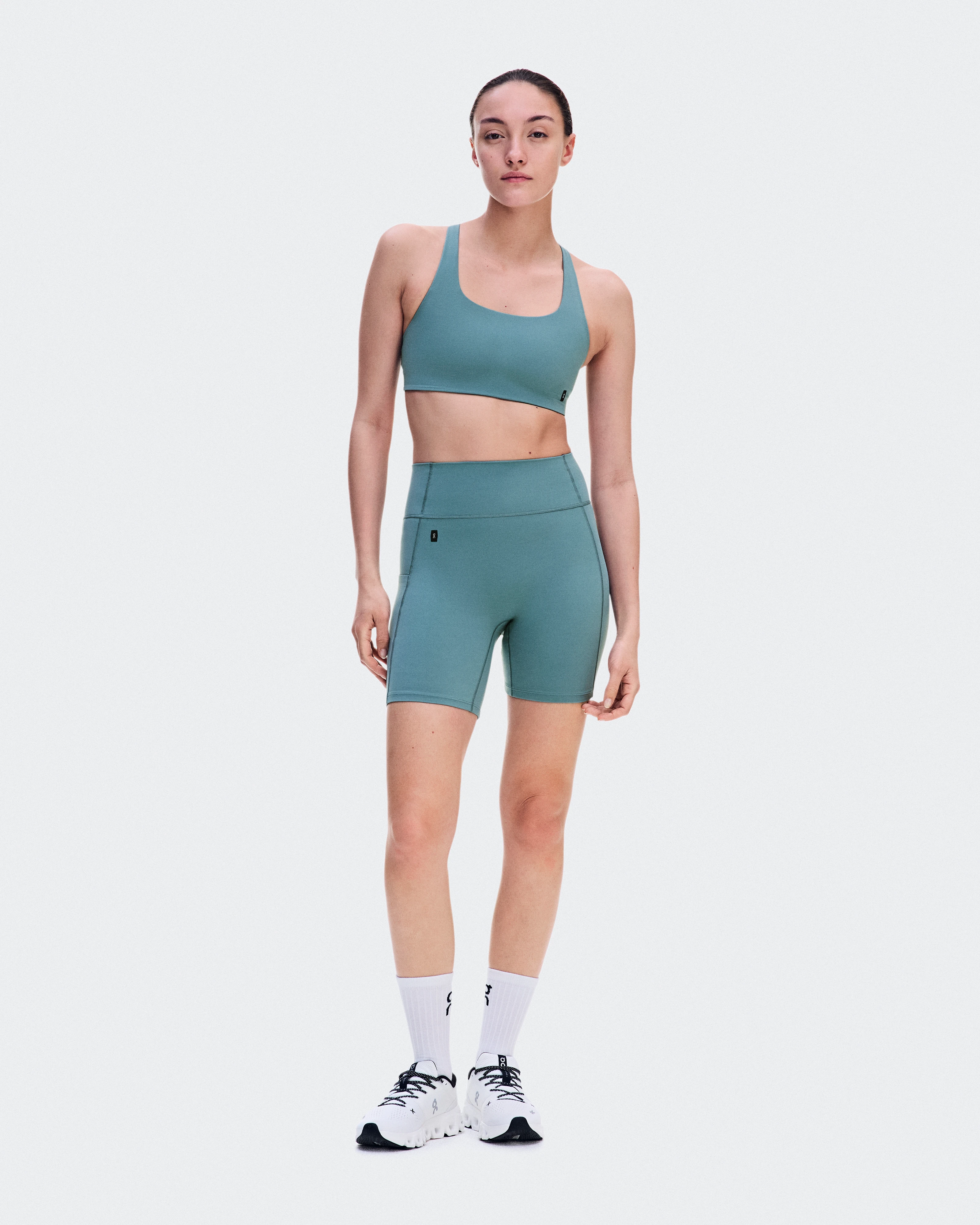 On Studio Leggings Short 6" Agave Damen Tights & Leggings