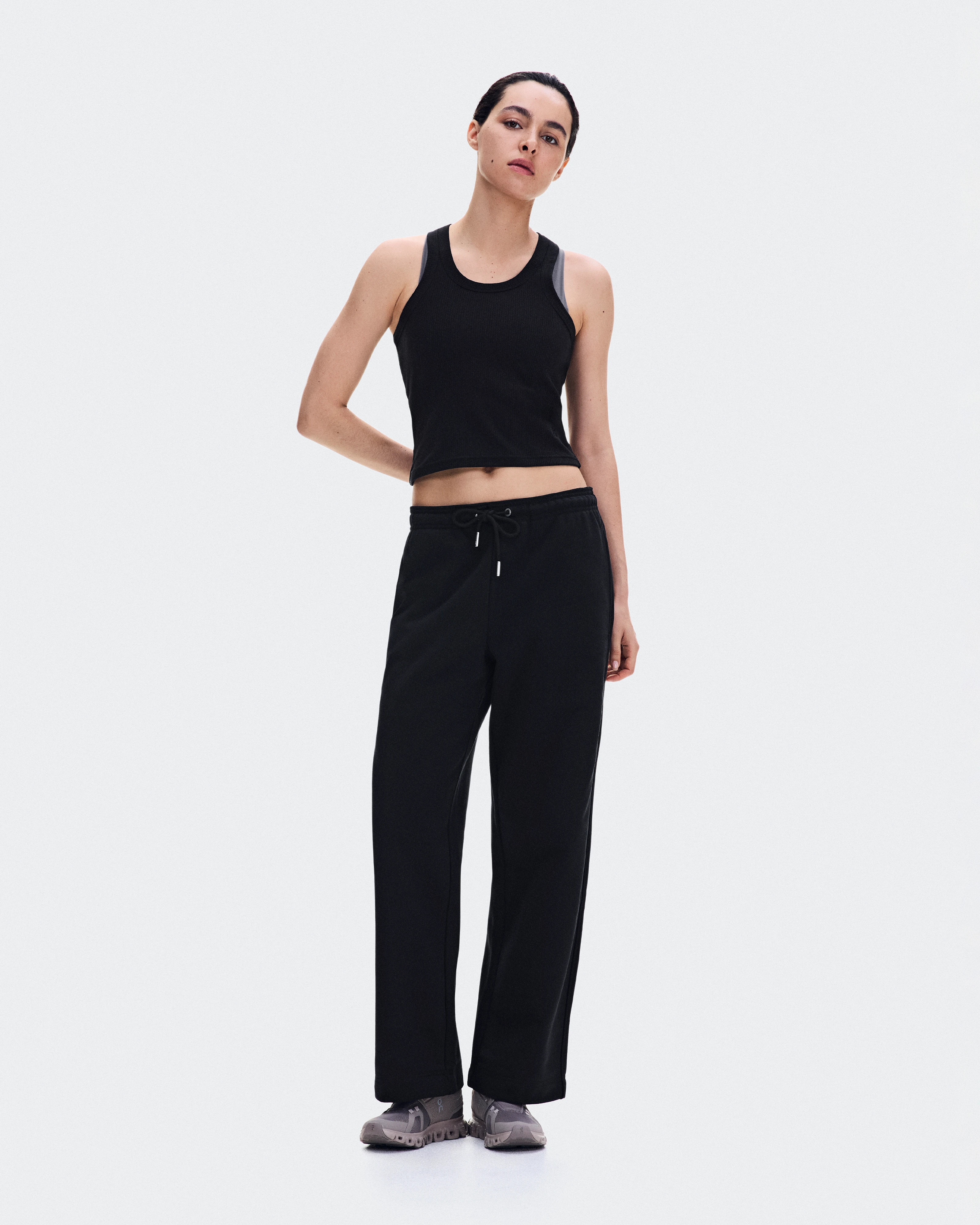 On All-Day Ribbed Tank Black Women Tops and t-shirts