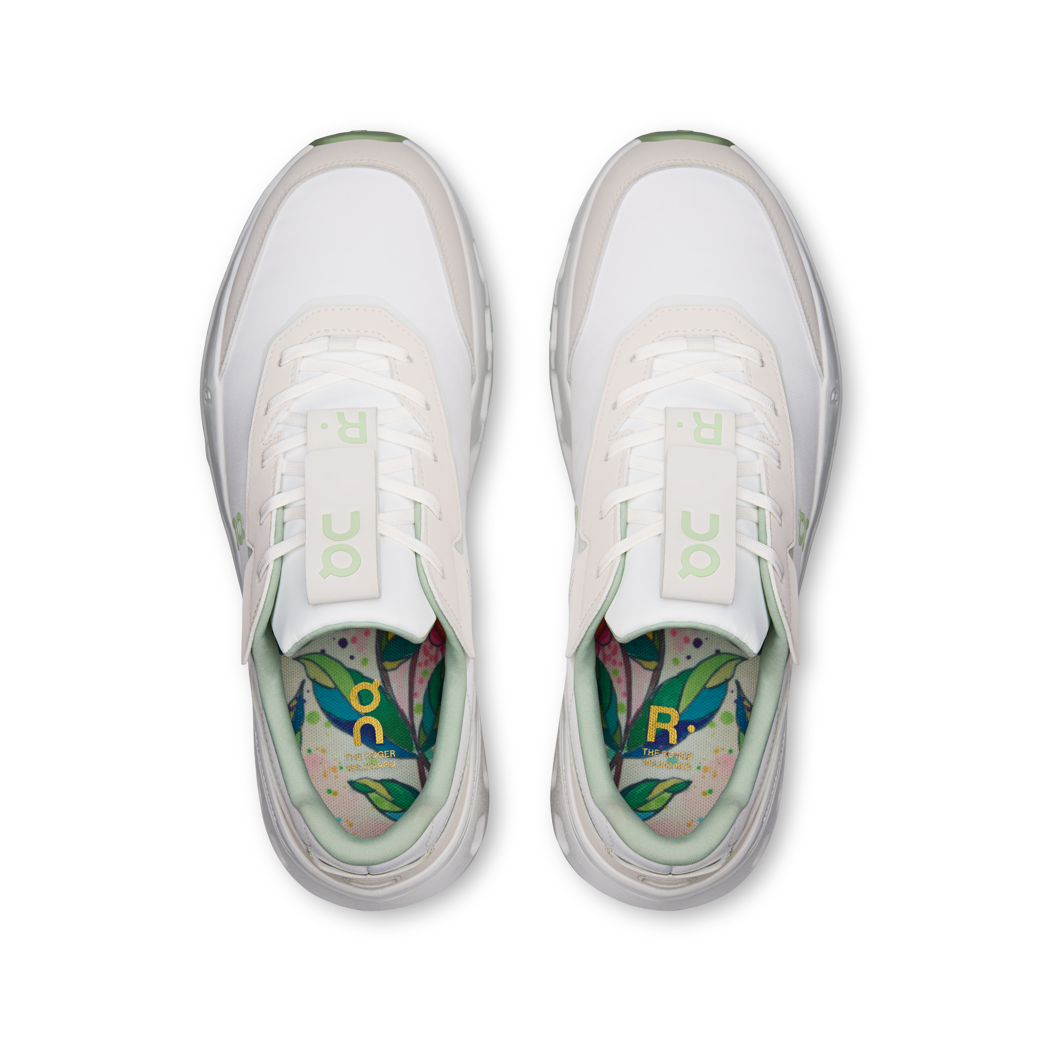 On THE ROGER Wildcard White & Sage Men Active life Shoes