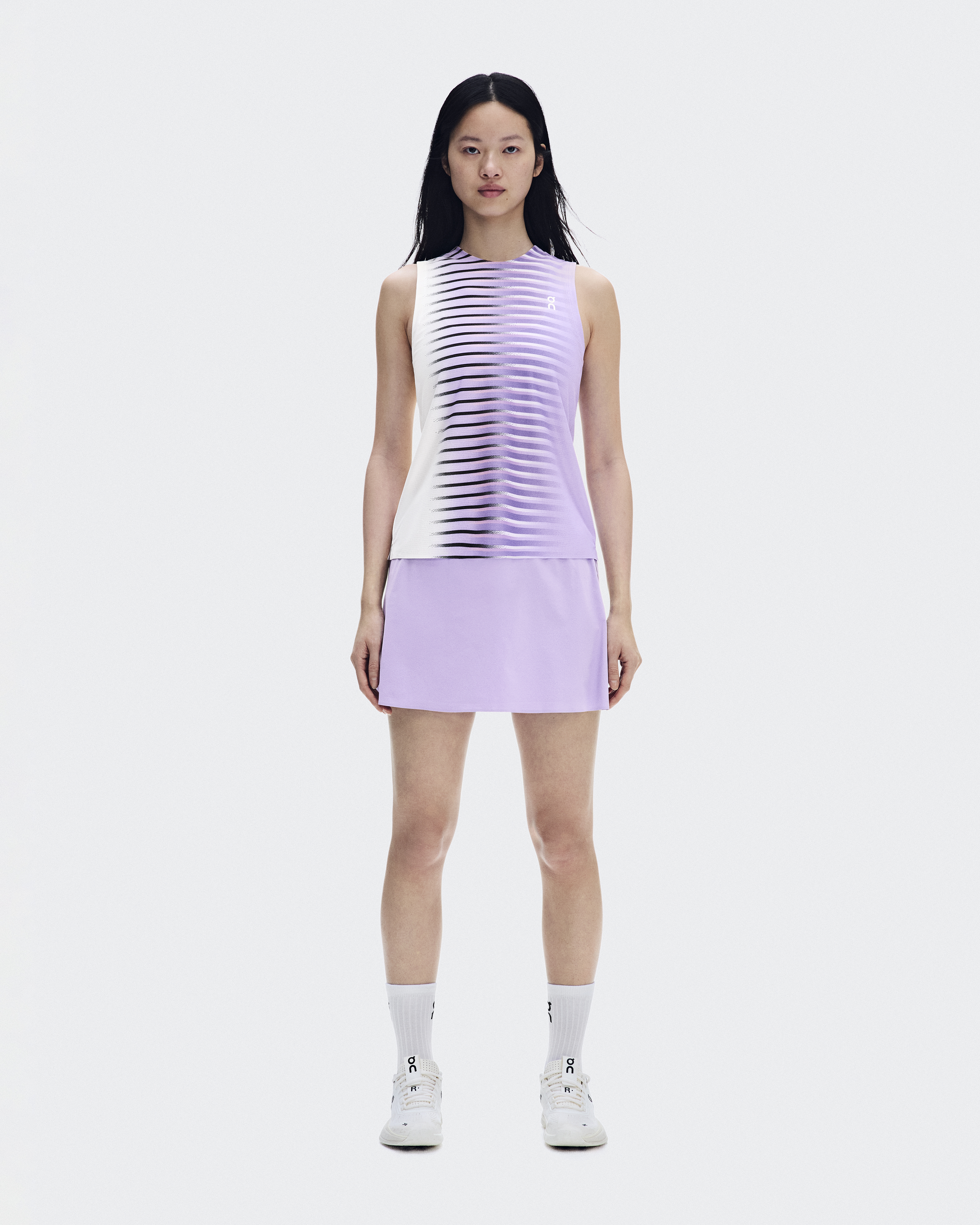 Court Tank Top Edge in Bloom/White