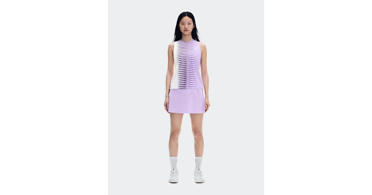 Top sin mangas Court Edge para mujer rosa y blanco · On