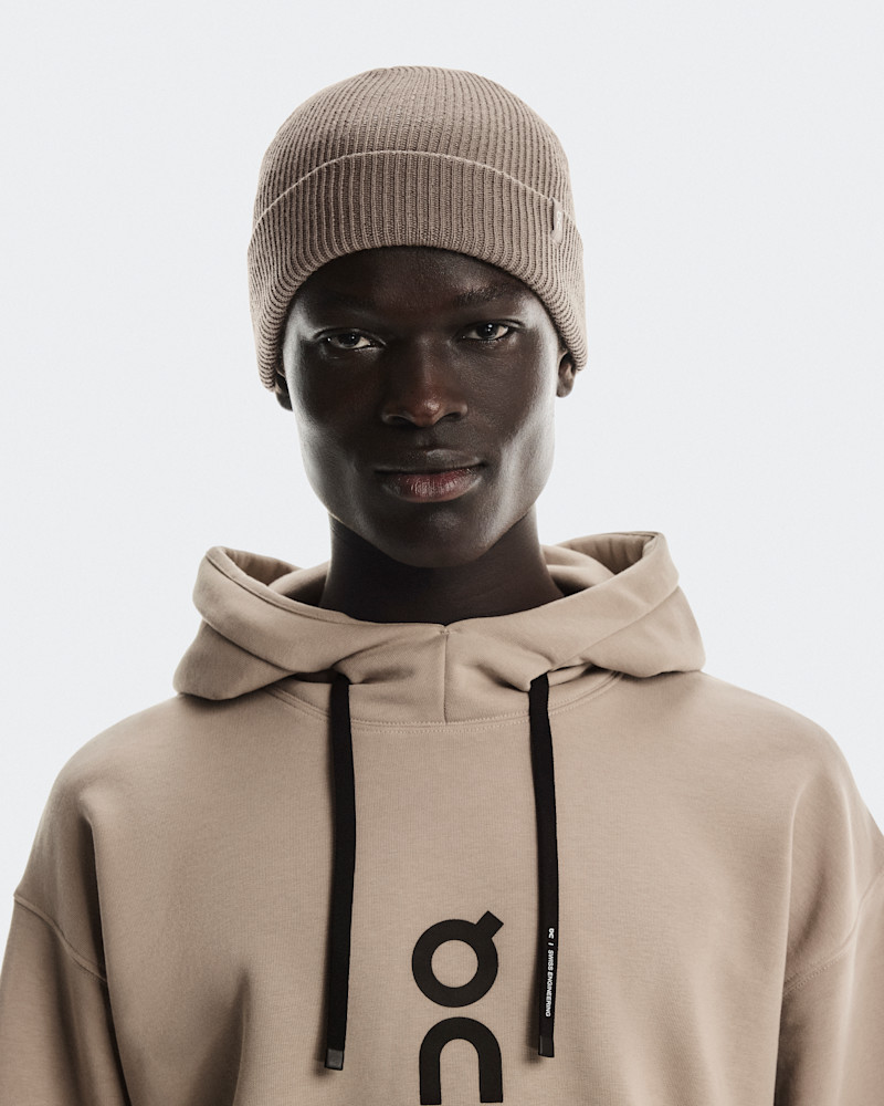 On Merino Beanie in Cinder, Wool