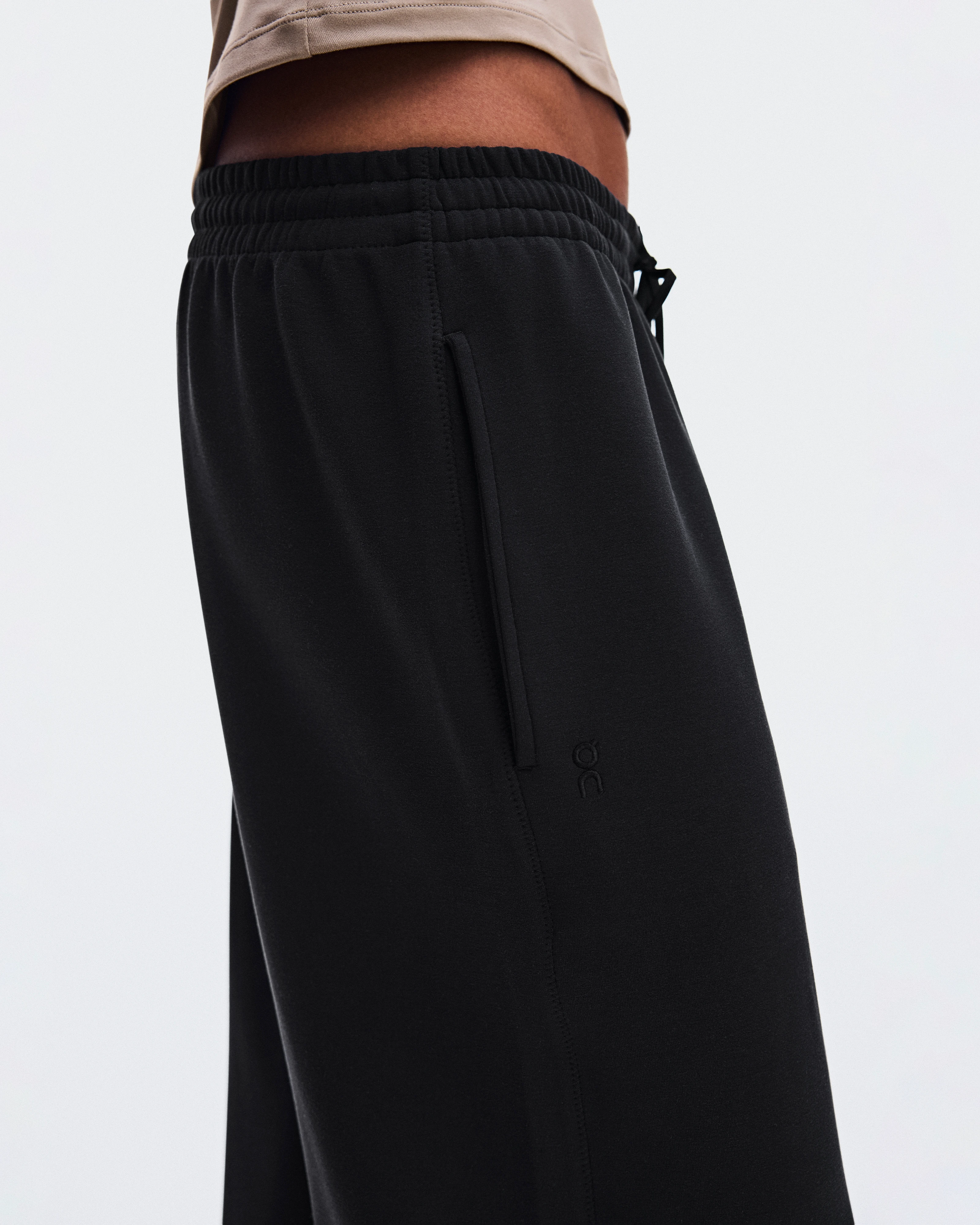 On Studio Pants Wide Black Women Pants