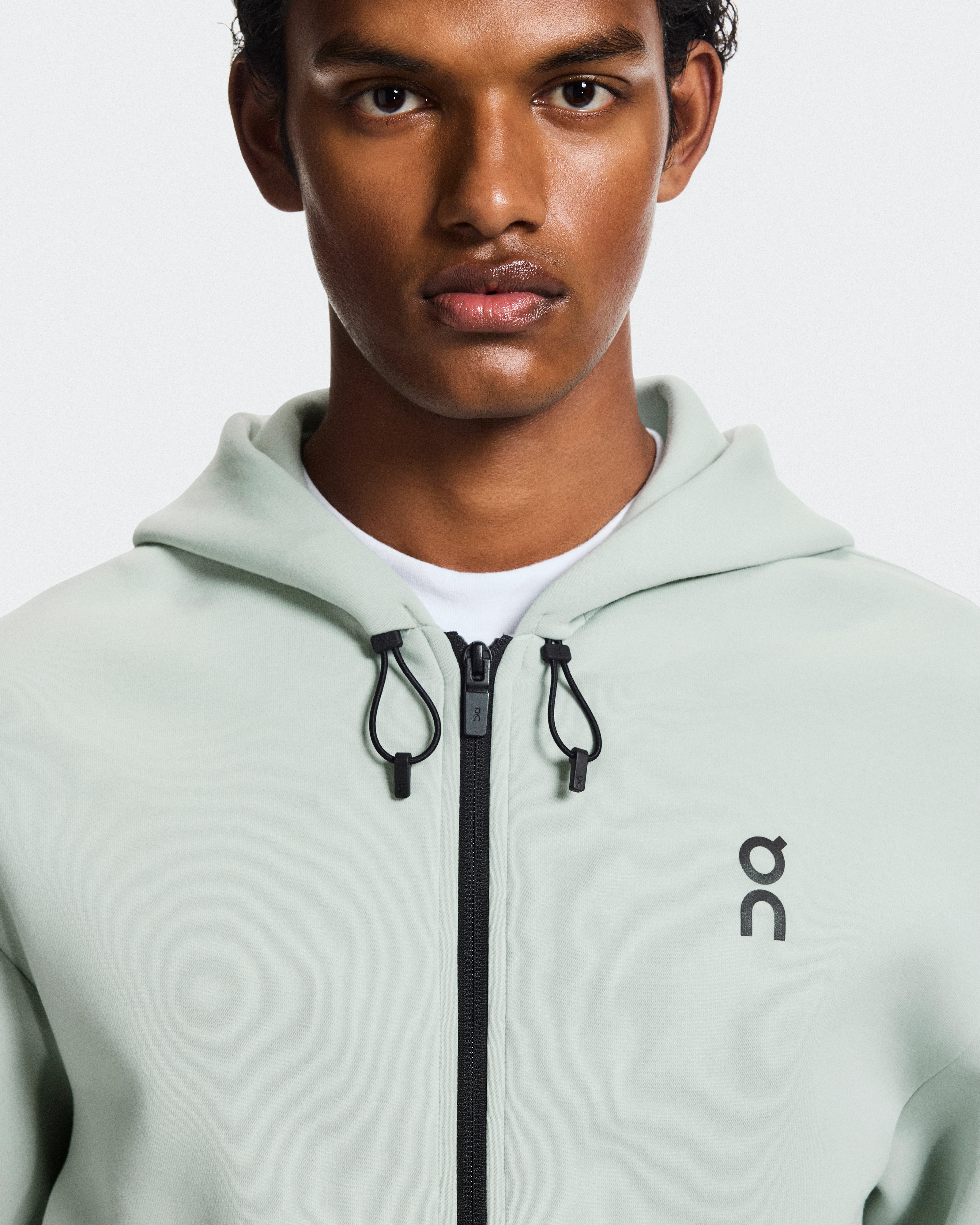 On Focus Tech Zip Hoodie Mineral Men Hoodies and sweatshirts