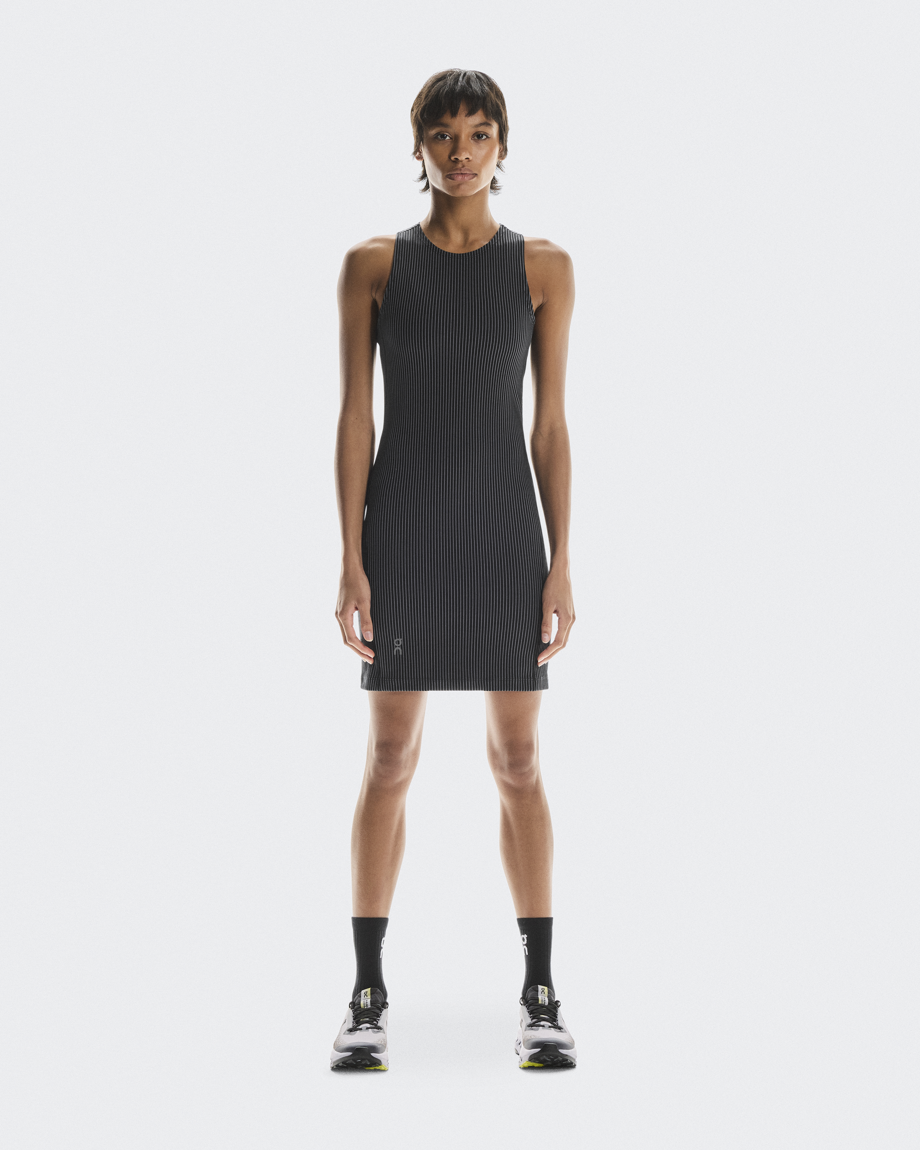 On All-Day Ribbed Dress para Mujer en Black/Rock, Talla: XS