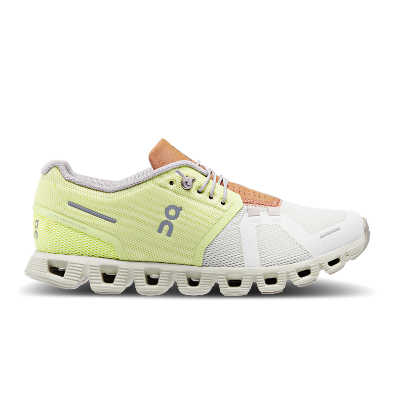On Women's Cloud 5 Lifestyle Shoe in Hay/Ice, Size: 9.5, Recycled Polyester