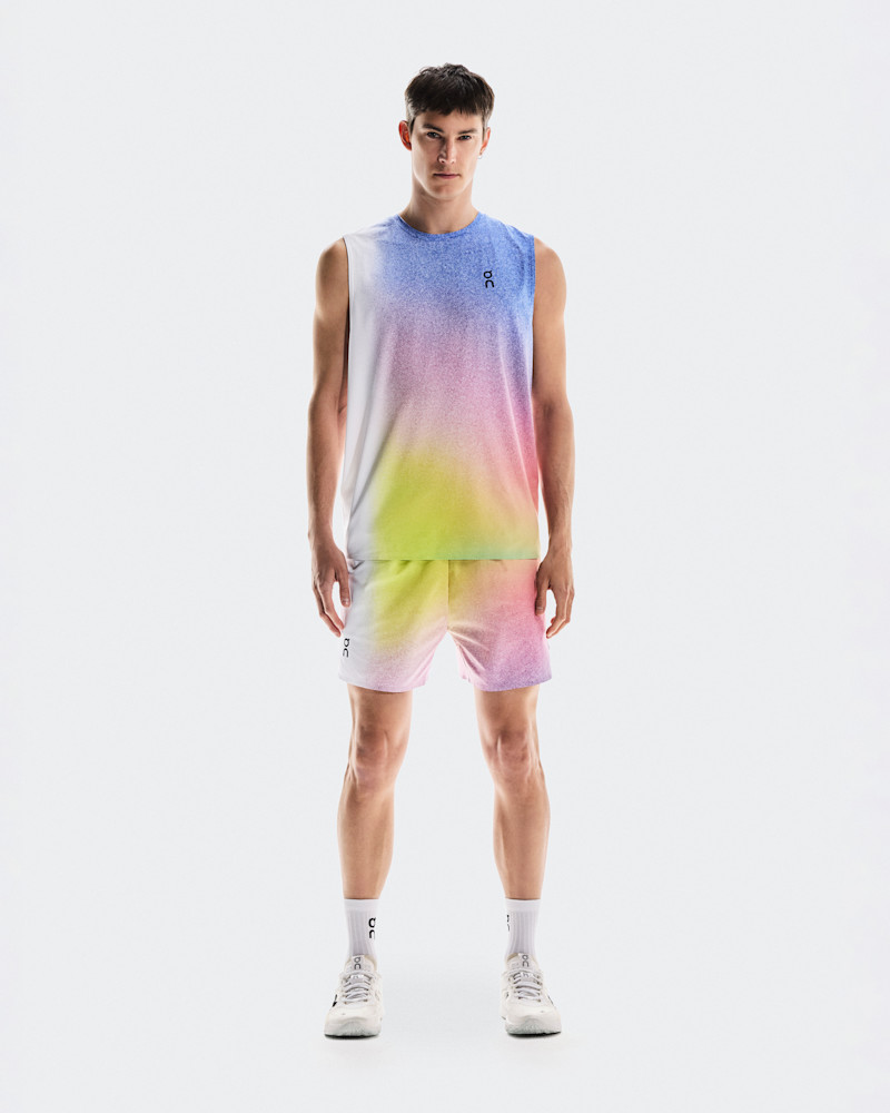 On Men's Court Shorts in White/Indigo, Size: XXL, Polyester