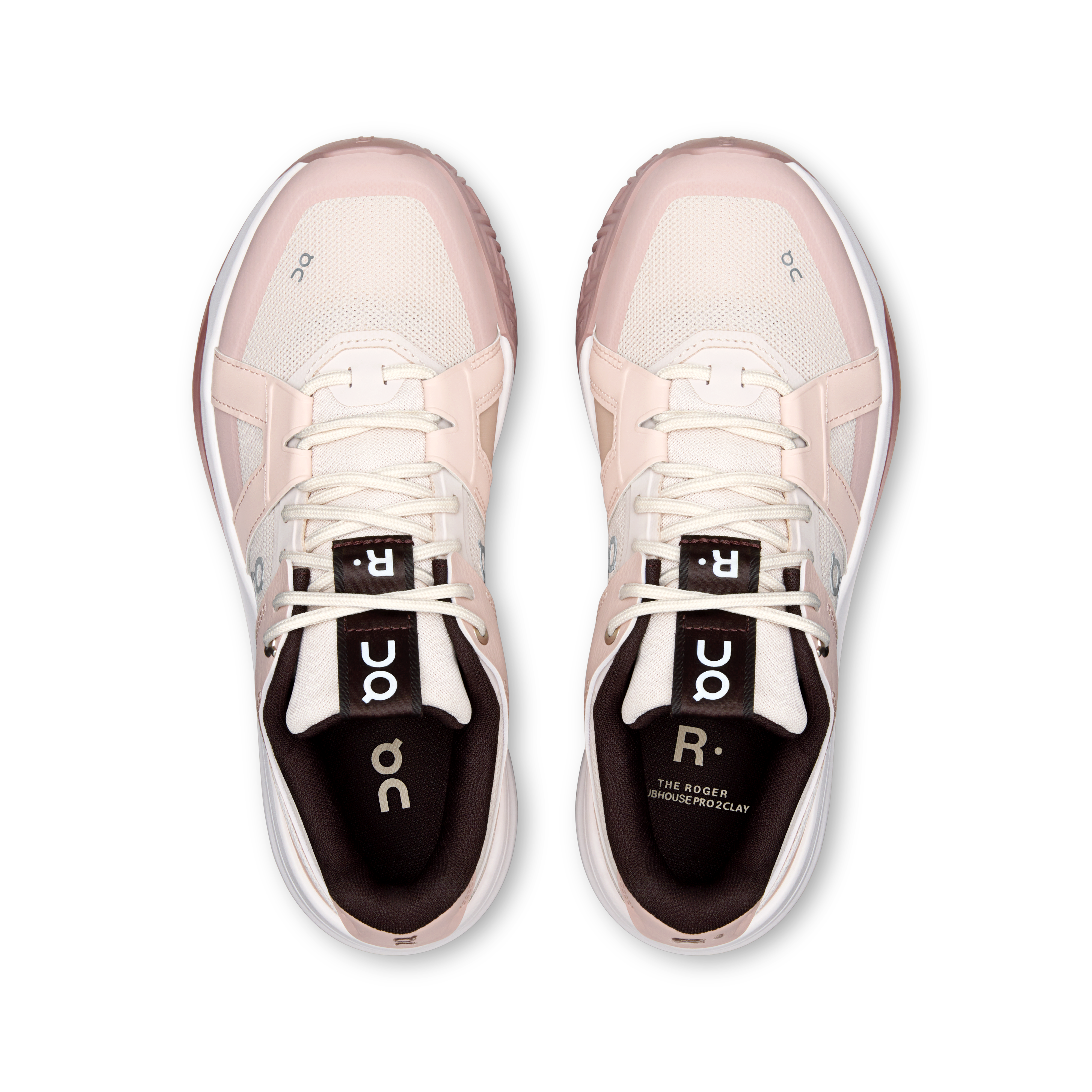 On THE ROGER Clubhouse Pro 2 Clay Oyster & Doe Damen Tennis Schuhe
