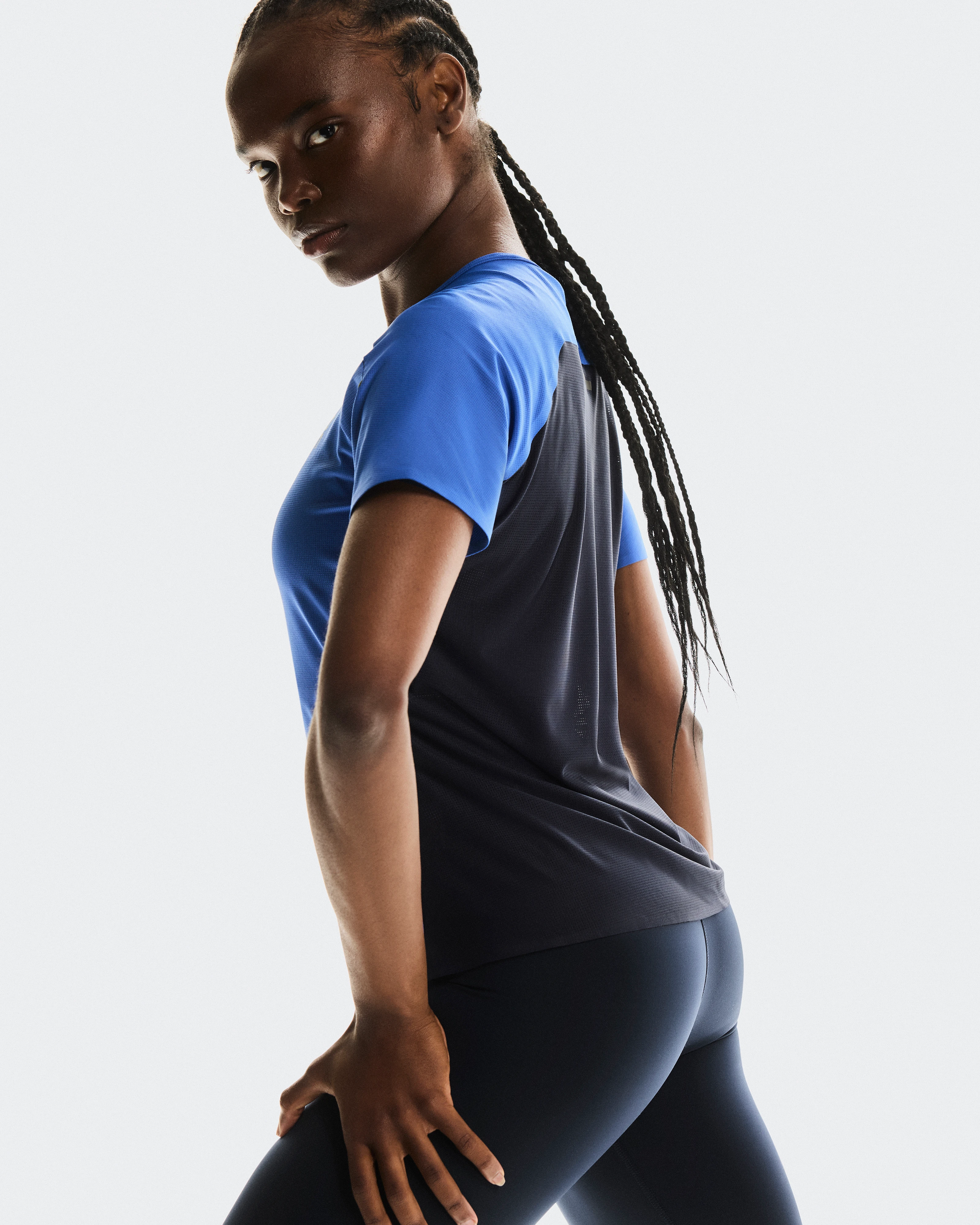 On Performance-T Zaffre & Navy Women Tops and t-shirts