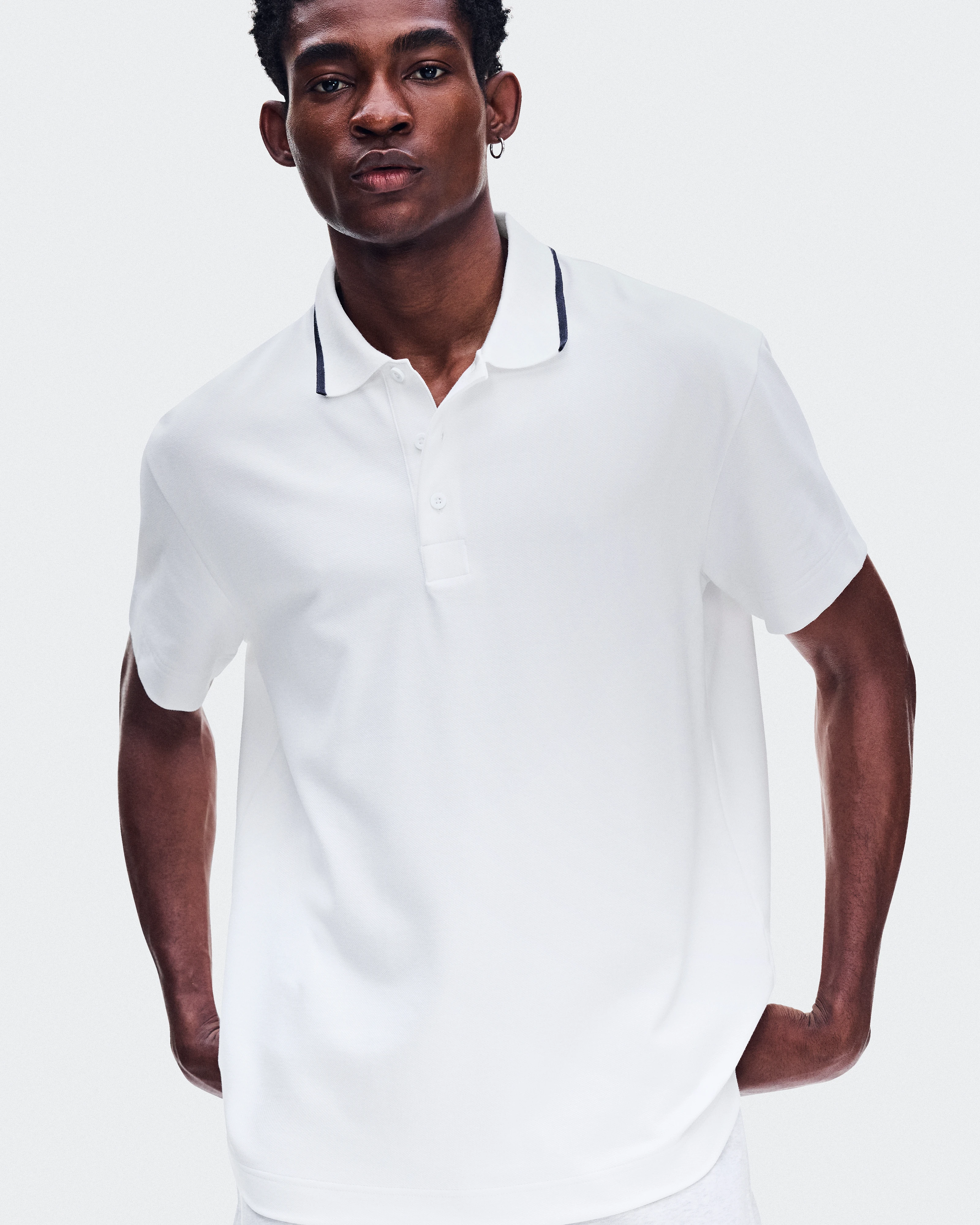 On Courtside Polo All White Men Tops and t-shirts