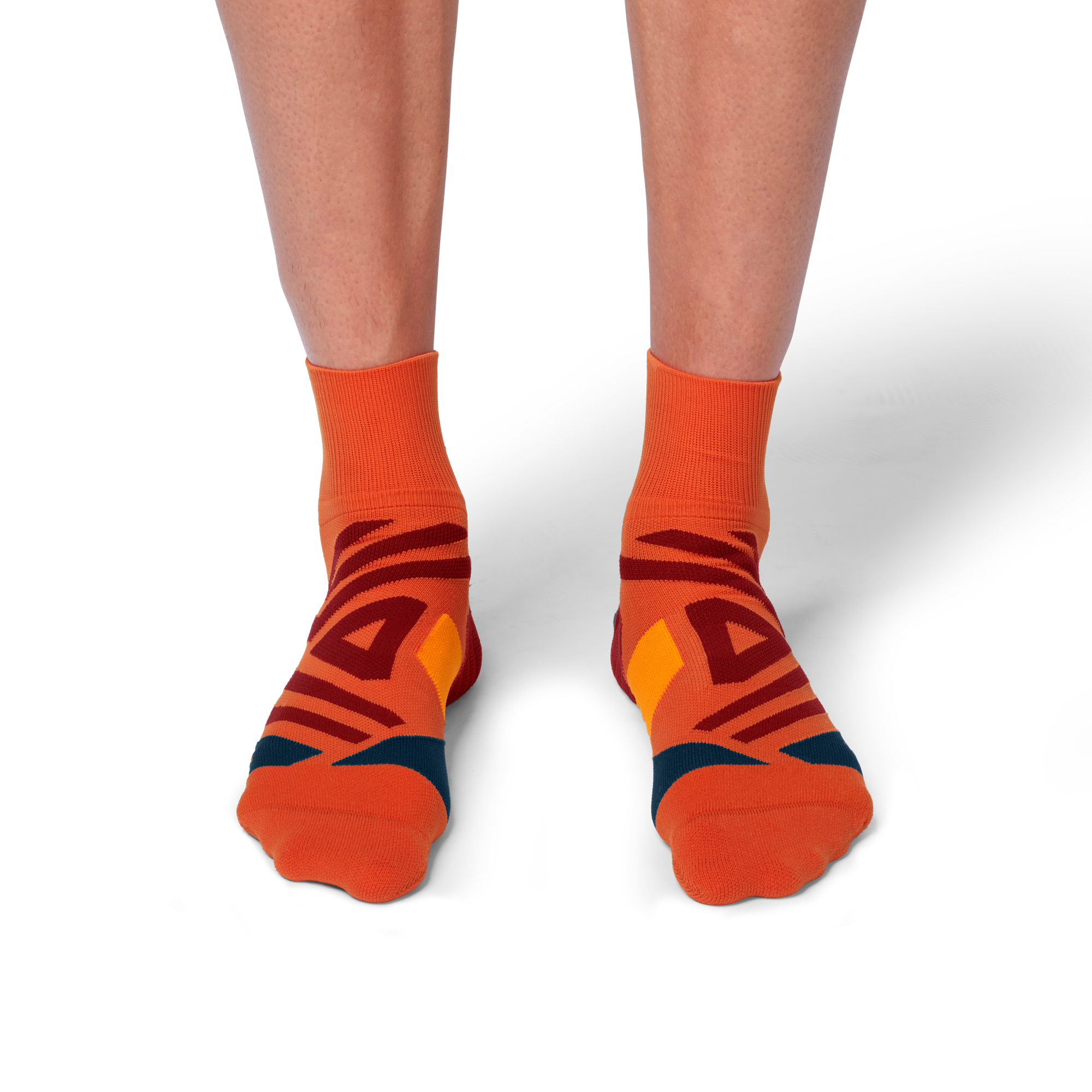 Men's Mid Sock Rust & Navy On Canada