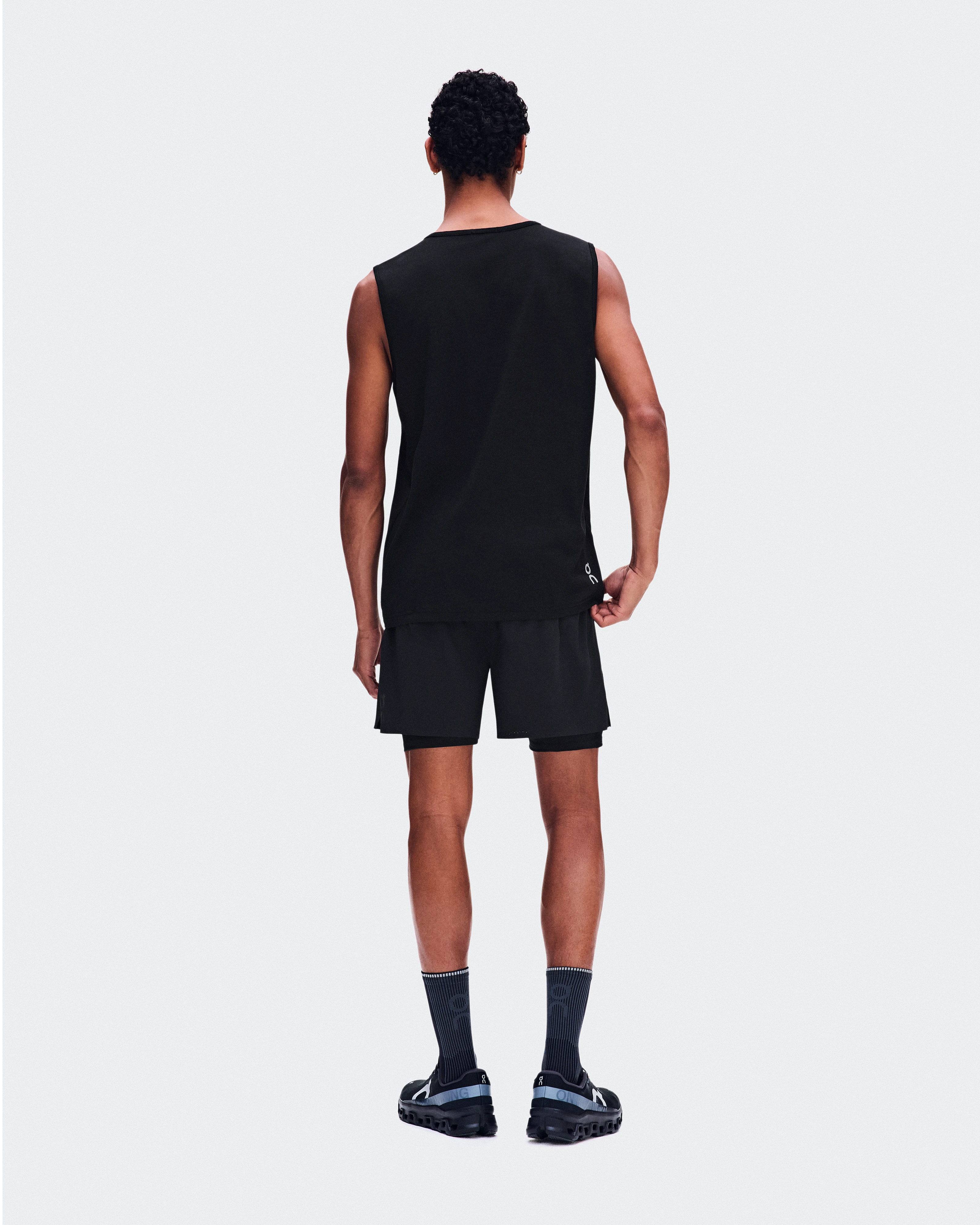 On On Run Tank Black Men Tops and t-shirts