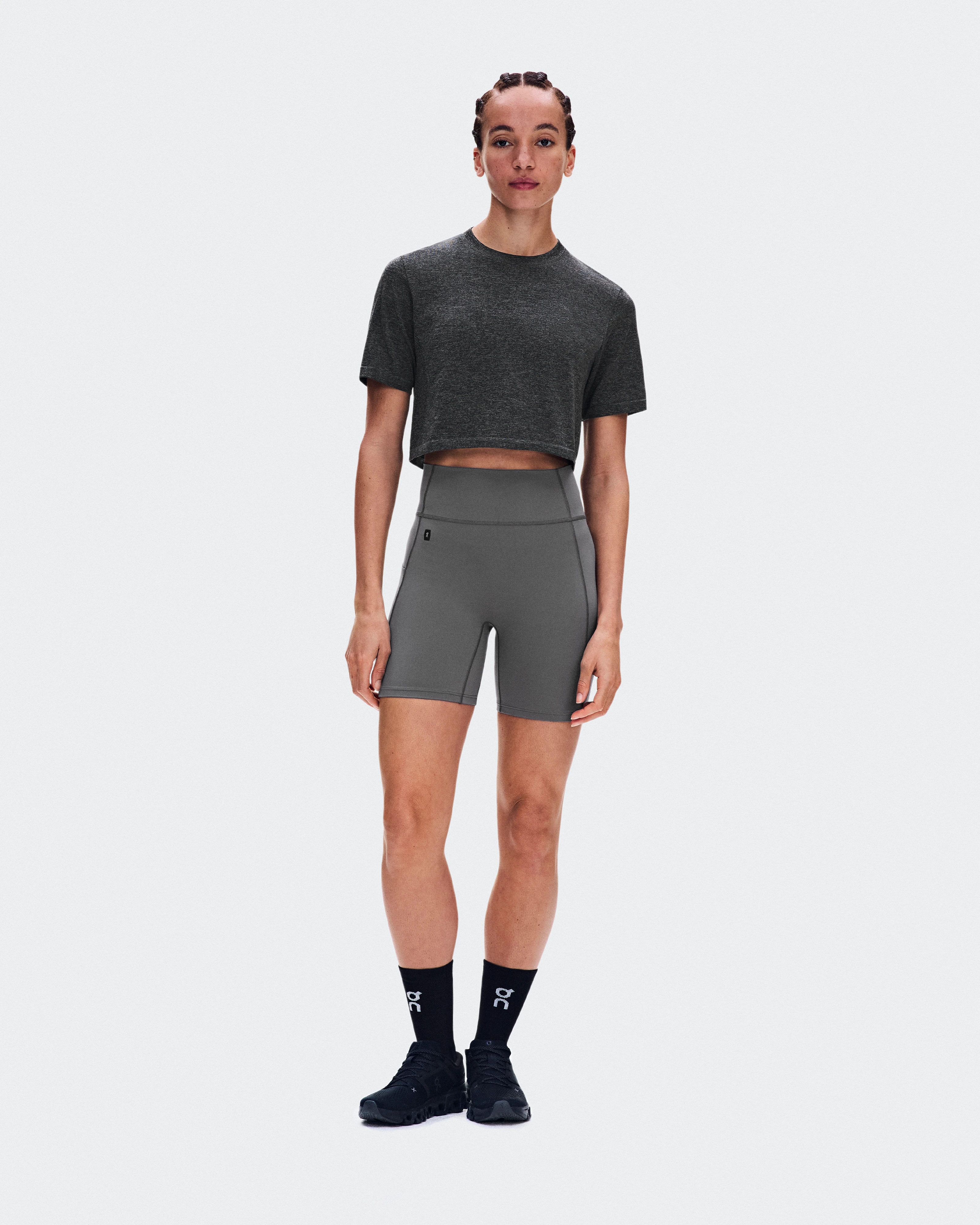 On Train Flex-T Crop Ember Heather Women Tops and t-shirts