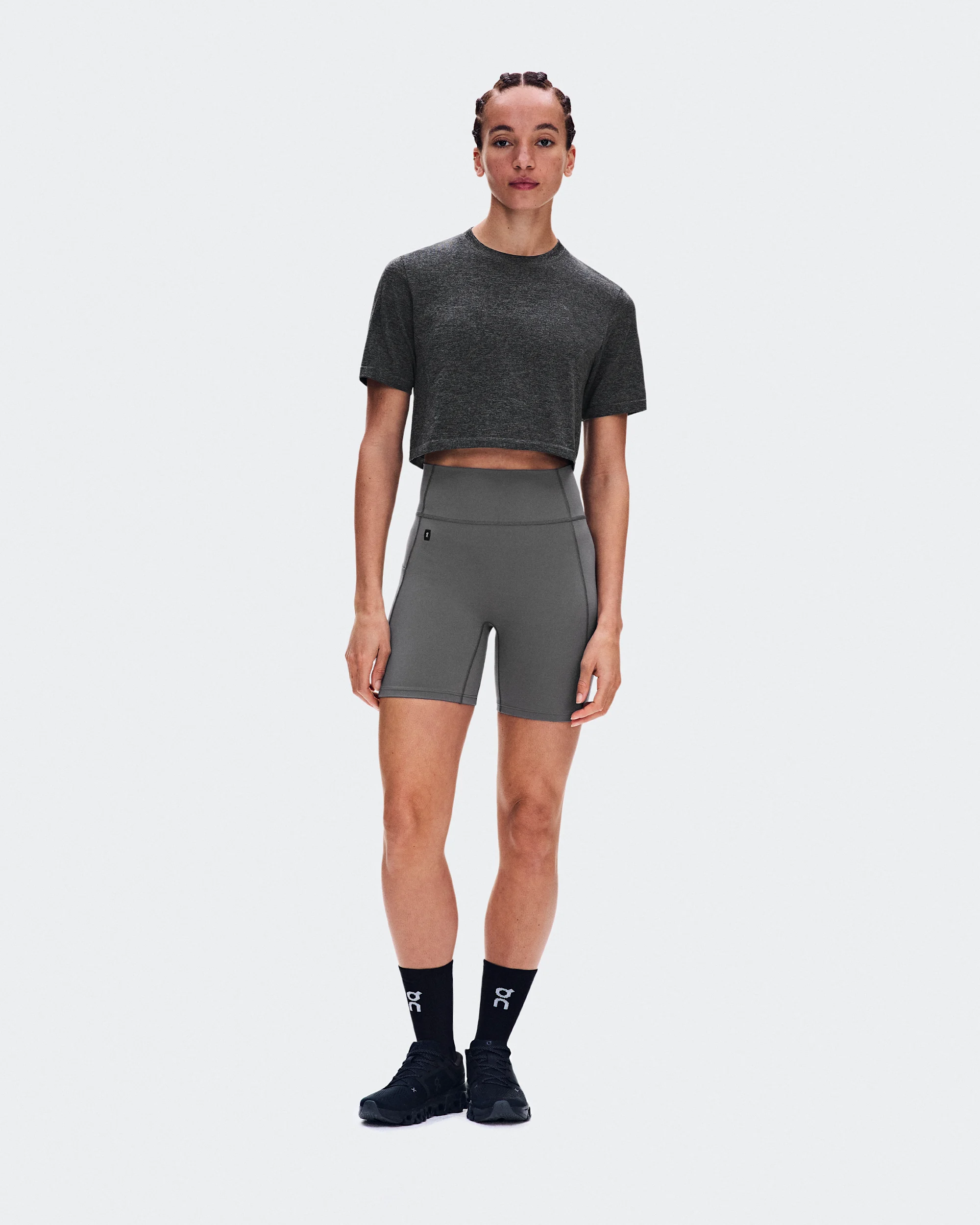 Women's Train Flex-T Crop Bubblegum Heather - thumbnail 7