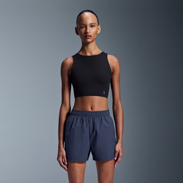 Core 2-in-1 Crop Shirt in Black