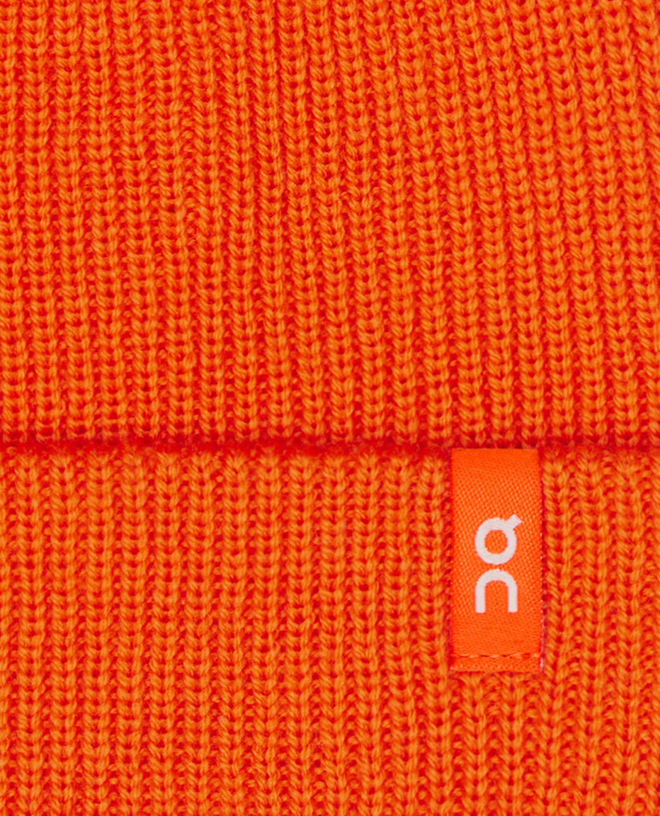 On Merino Beanie Kids en Flame, Wool