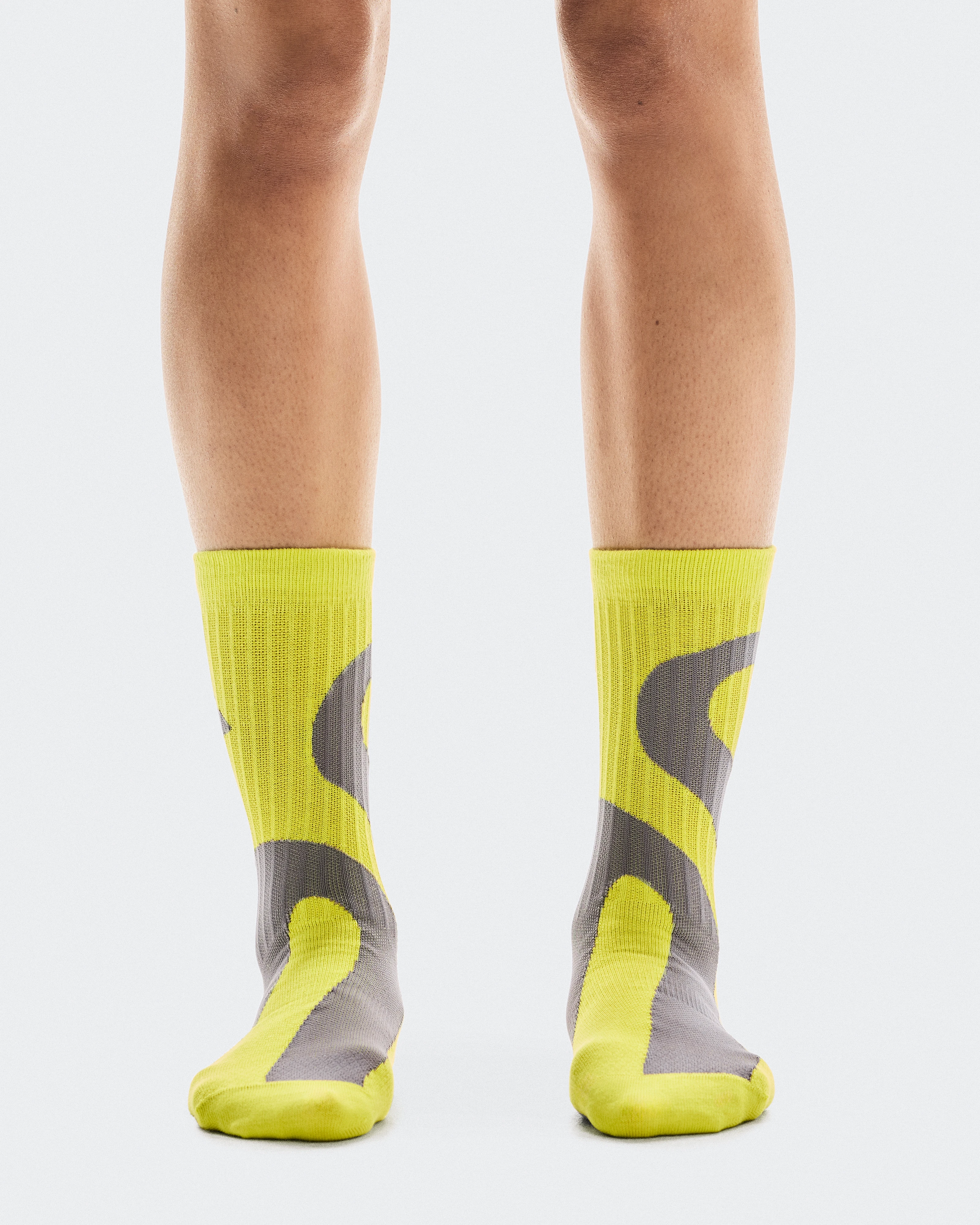 On Liquid Logo Sock High 2P Lime & Eclipse Unisex Socks