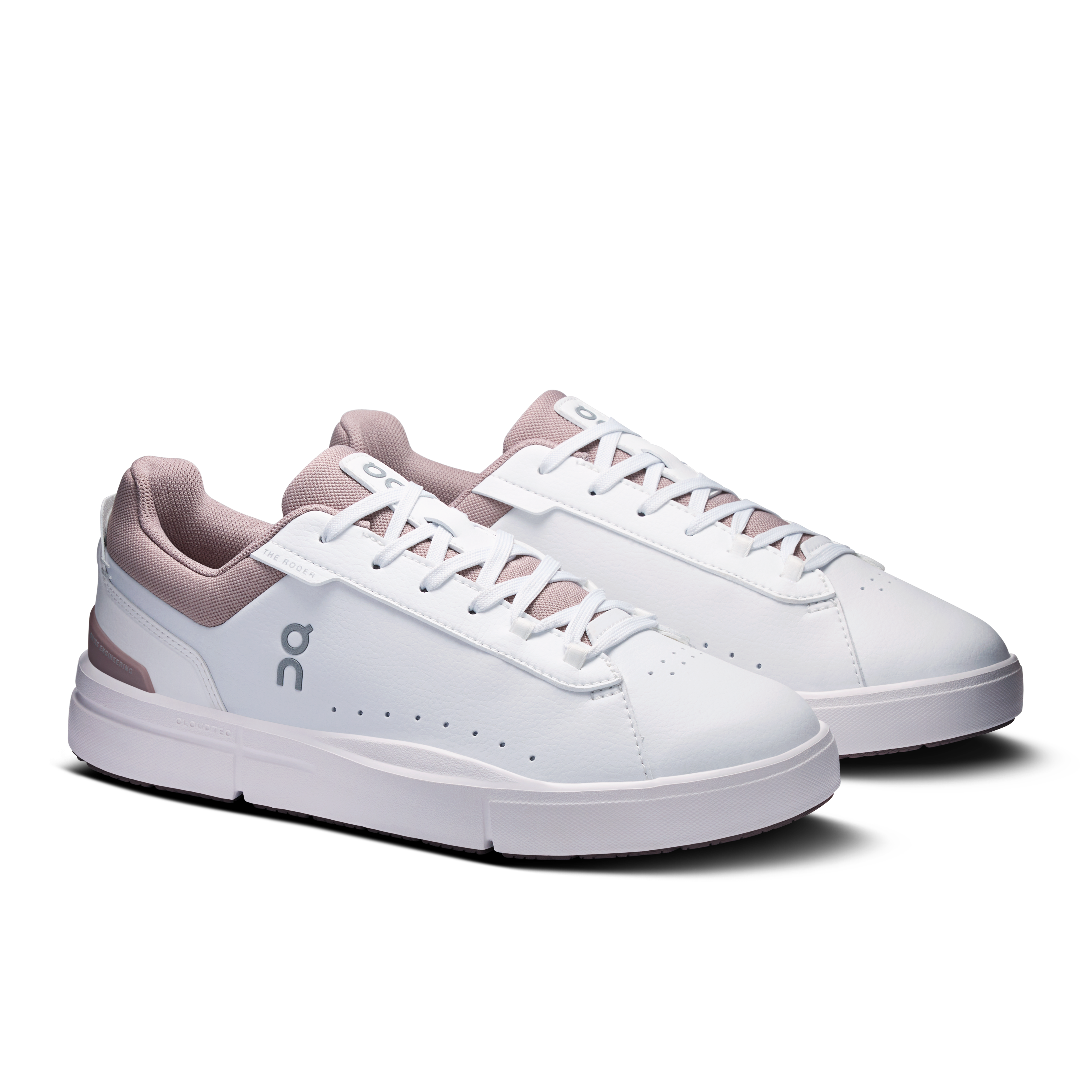 On THE ROGER Advantage White & Heron Women Tennis Shoes