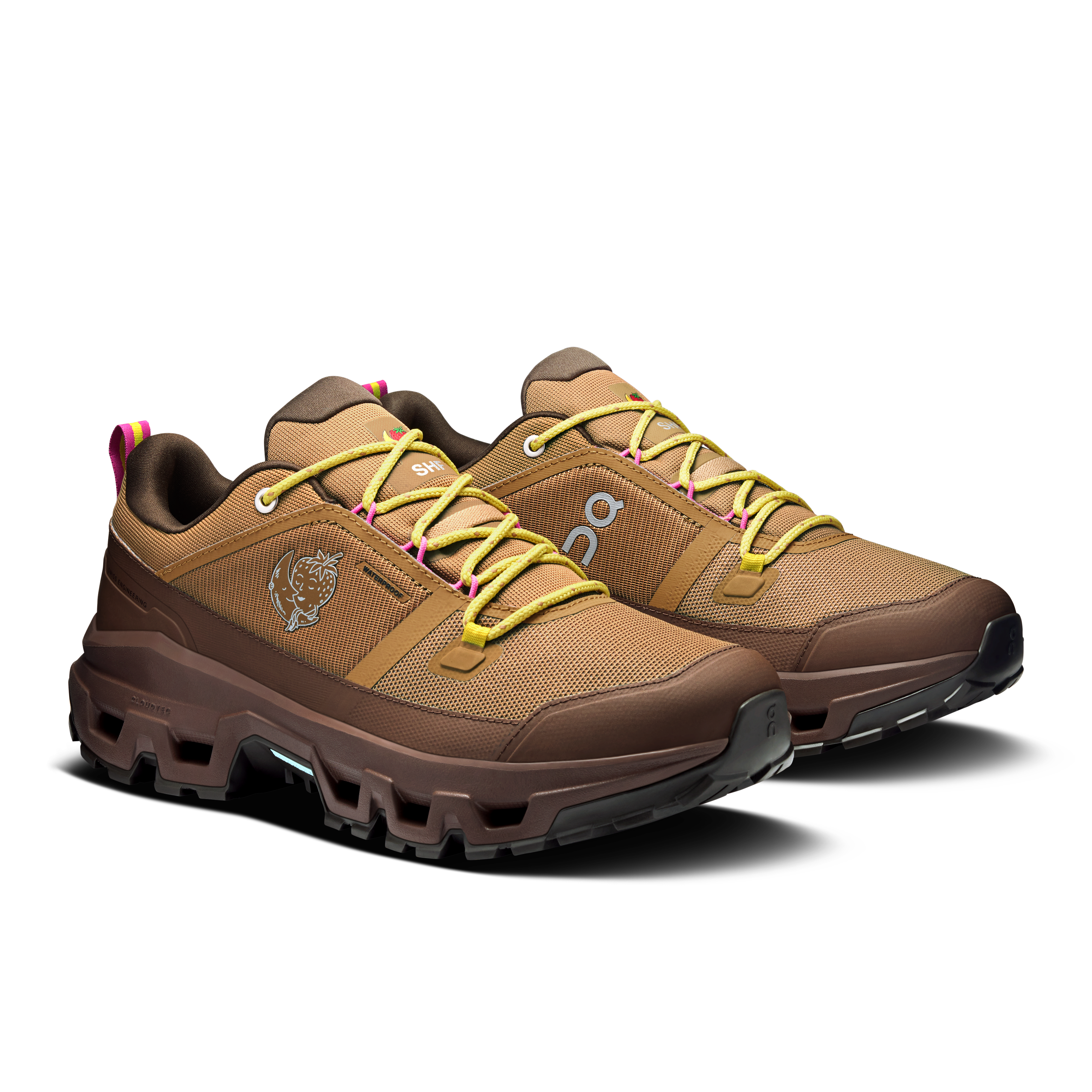 On Cloudrock Low Waterproof SHF Sphinx & Chestnut Women Hiking Shoes