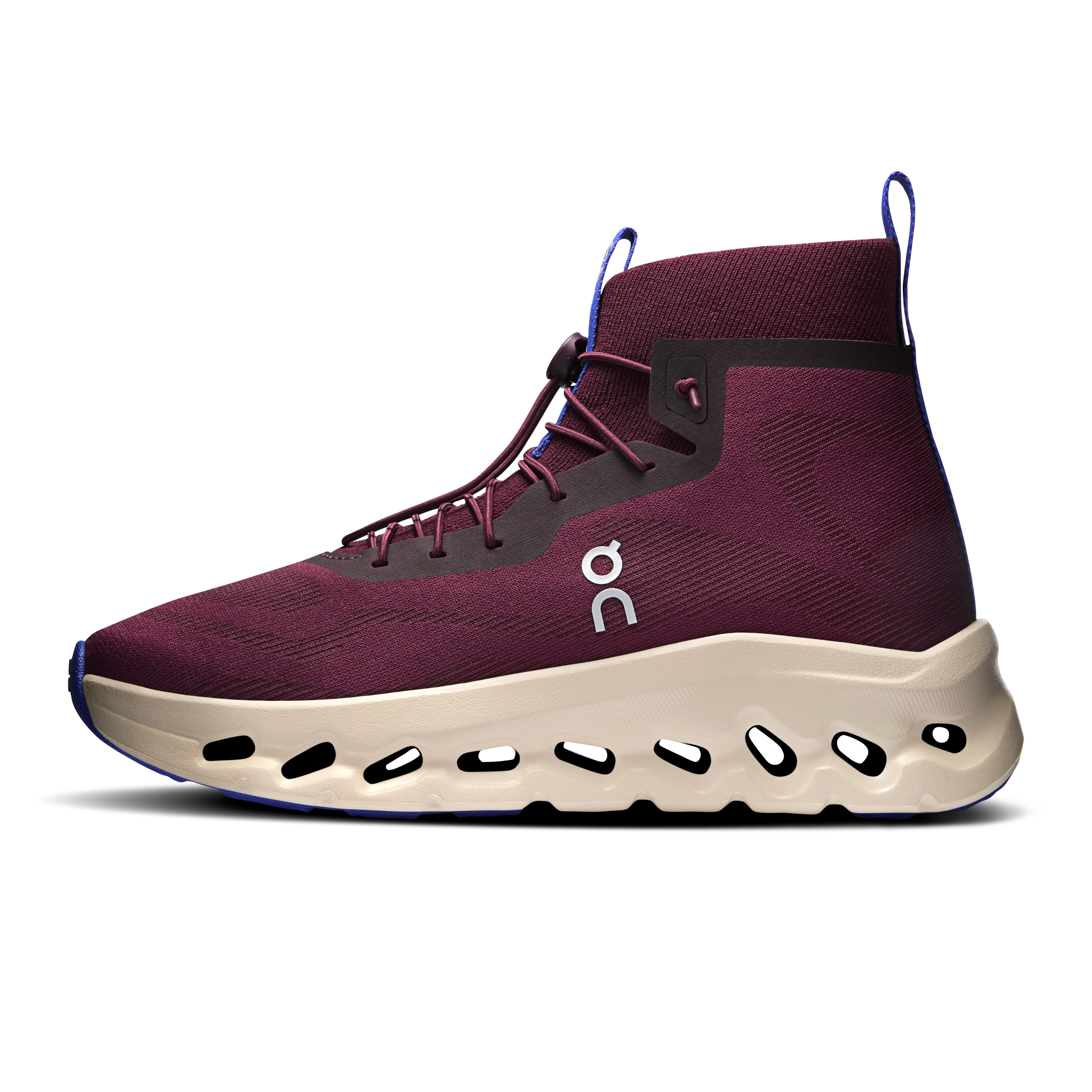 On Cloudtilt Hi LOEWE Burgundy & Oatmeal | Blue Feminino Vida ativa Tênis