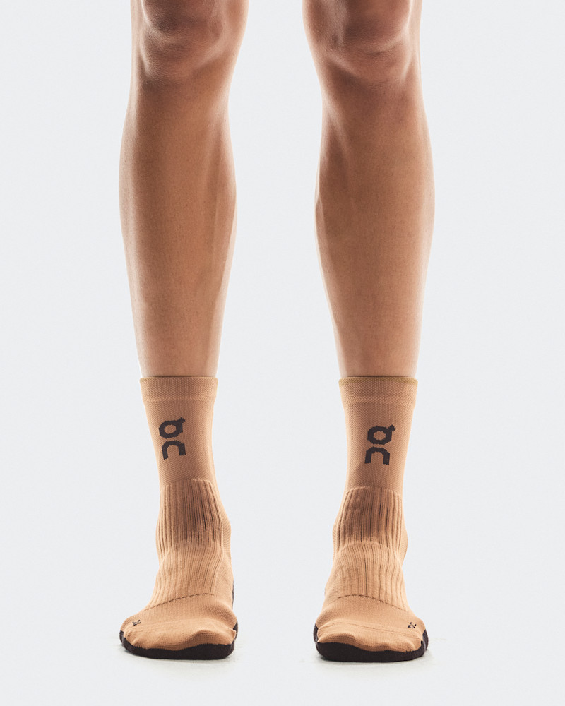 On Trail Sock High 2P in Black/Sphinx, Size: W 4 -7.5, Polyamide Merino Wool