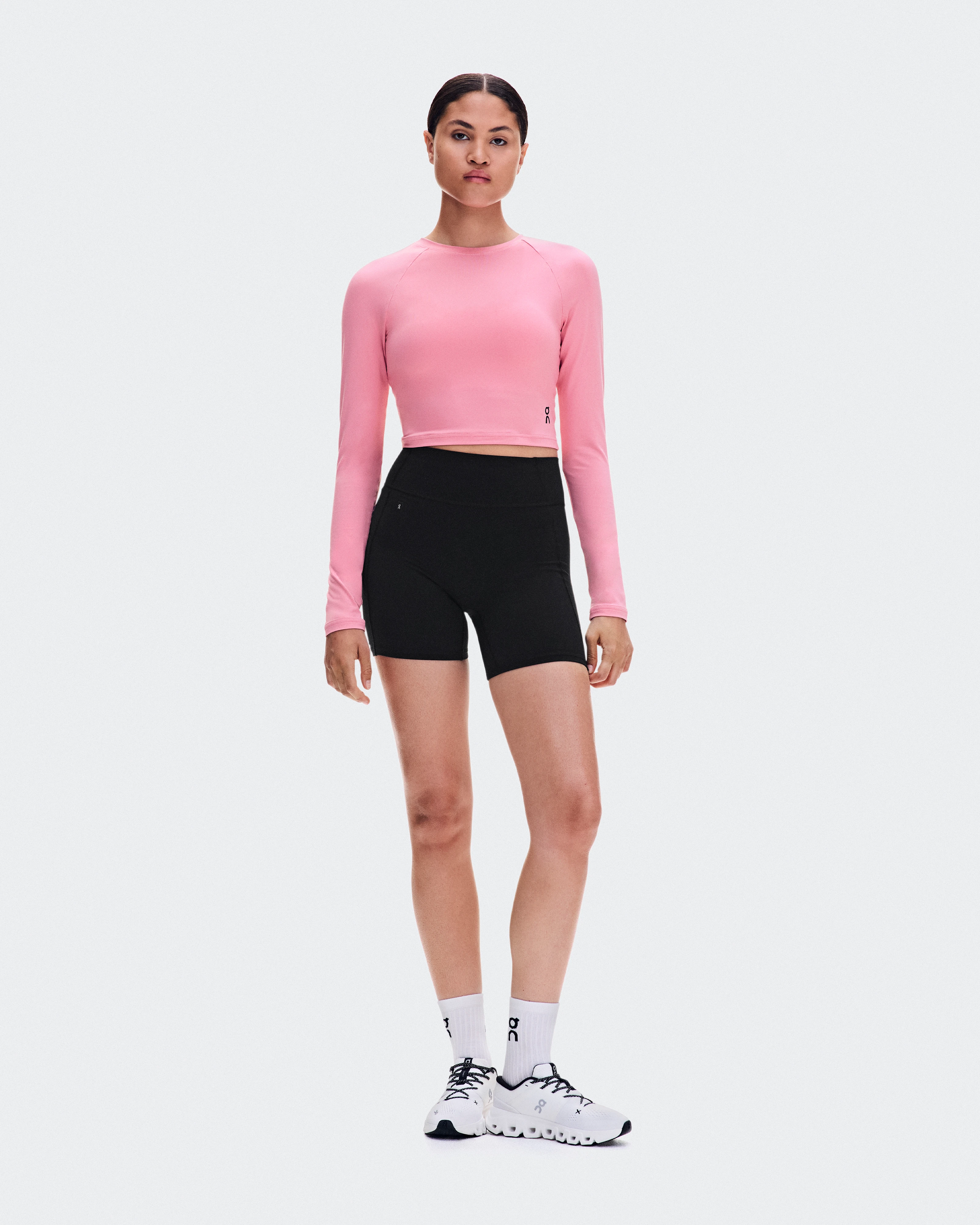 On Studio Long-T Crop Magnolia Women Tops and t-shirts