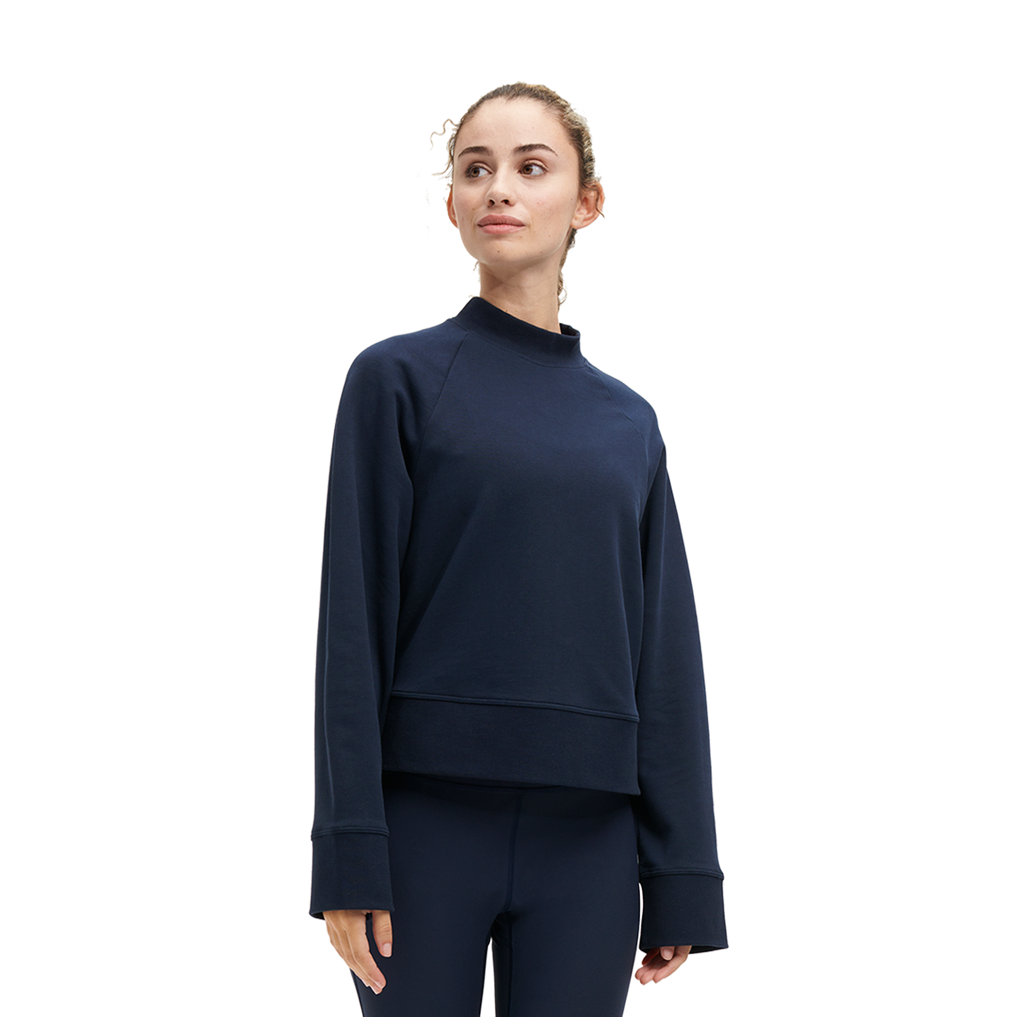 On Crew Neck Navy Women Hoodies and sweatshirts